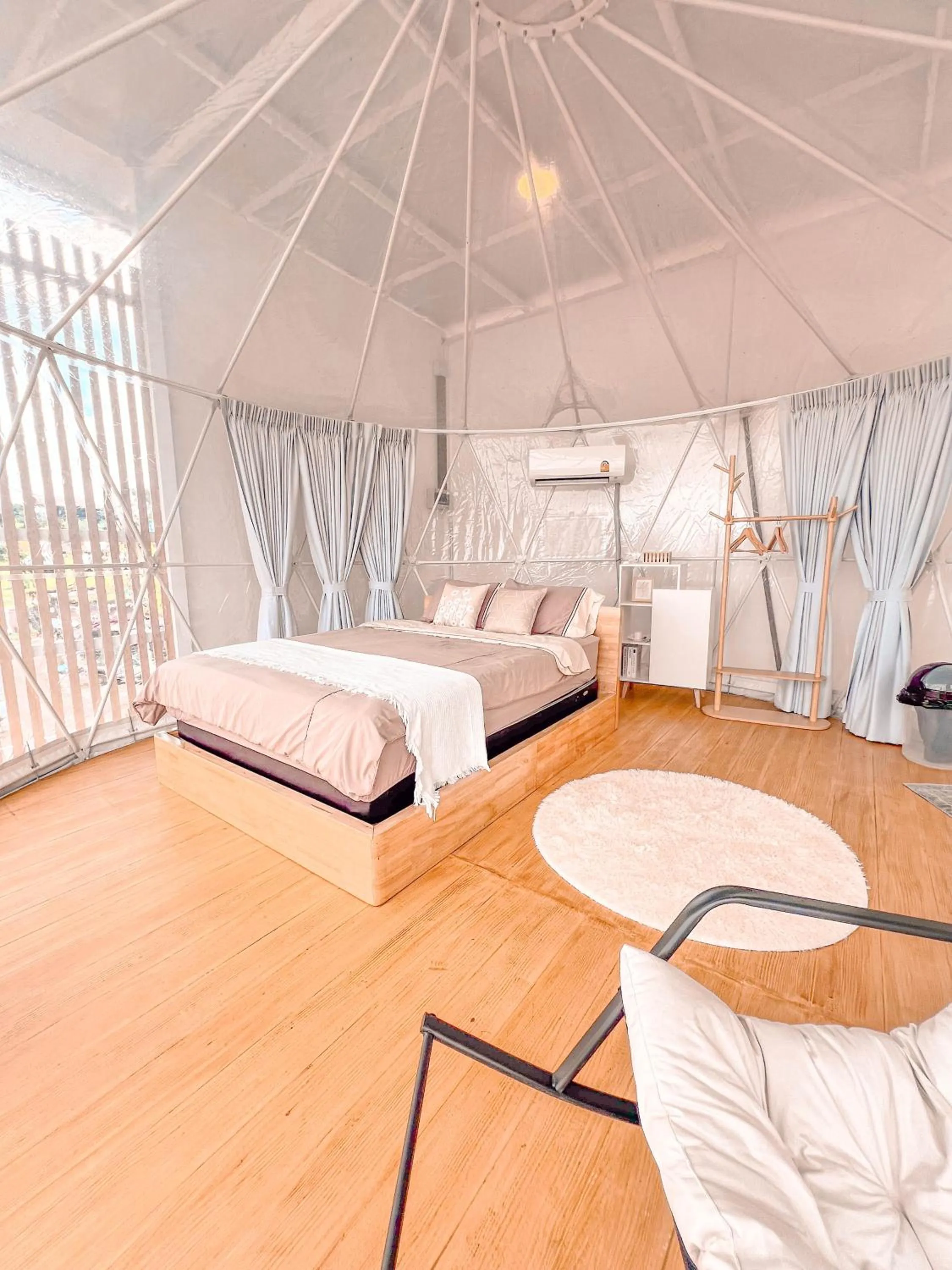 Bed in ม่อนชาพาเพลิน ม่อนแจ่ม Monchapaplearn Monjam