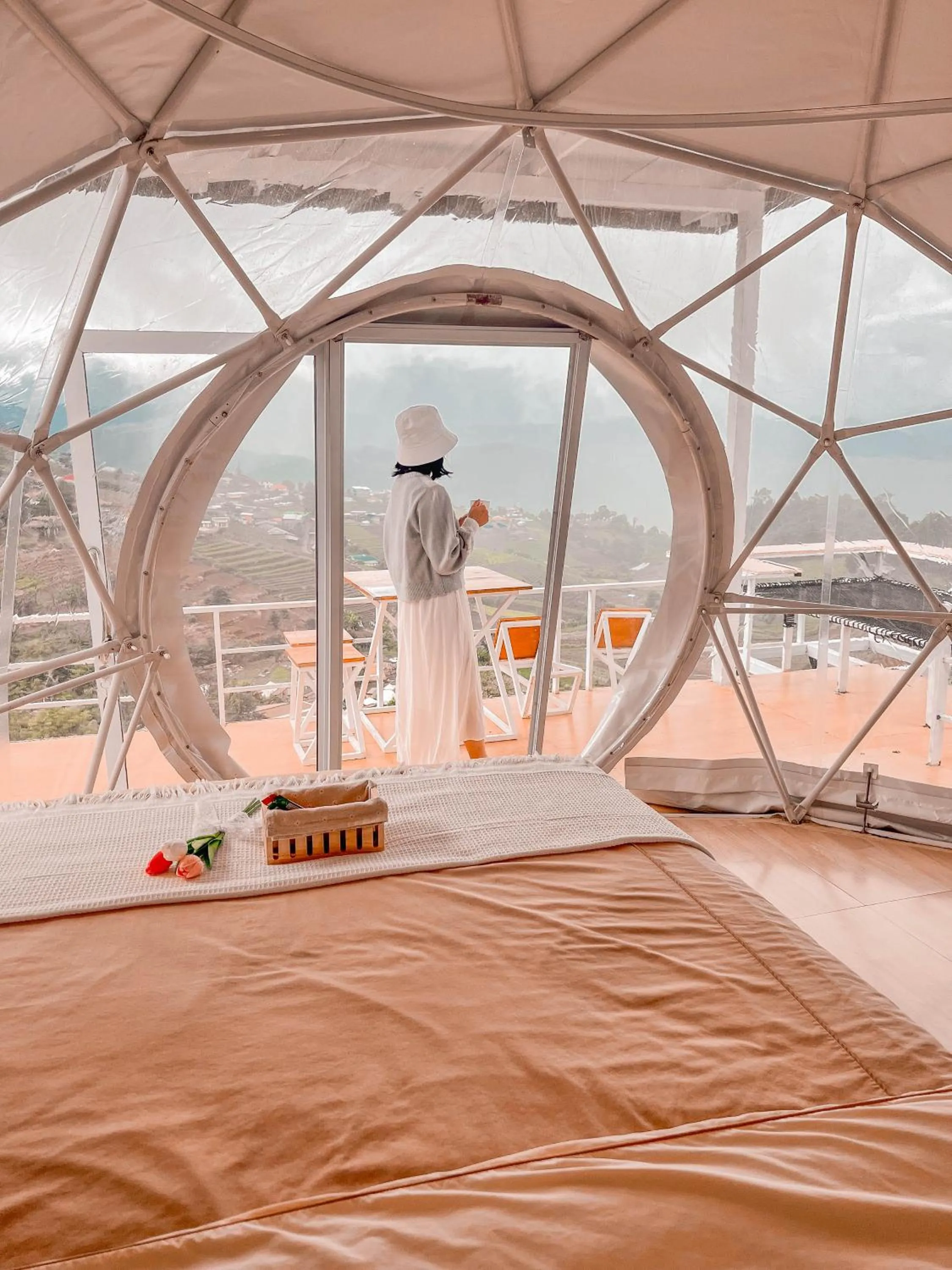 Bed in ม่อนชาพาเพลิน ม่อนแจ่ม Monchapaplearn Monjam