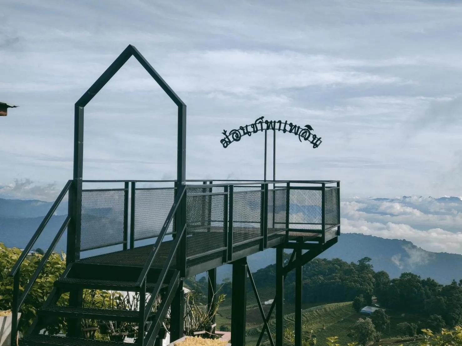 Natural landscape in ม่อนชาพาเพลิน ม่อนแจ่ม Monchapaplearn Monjam