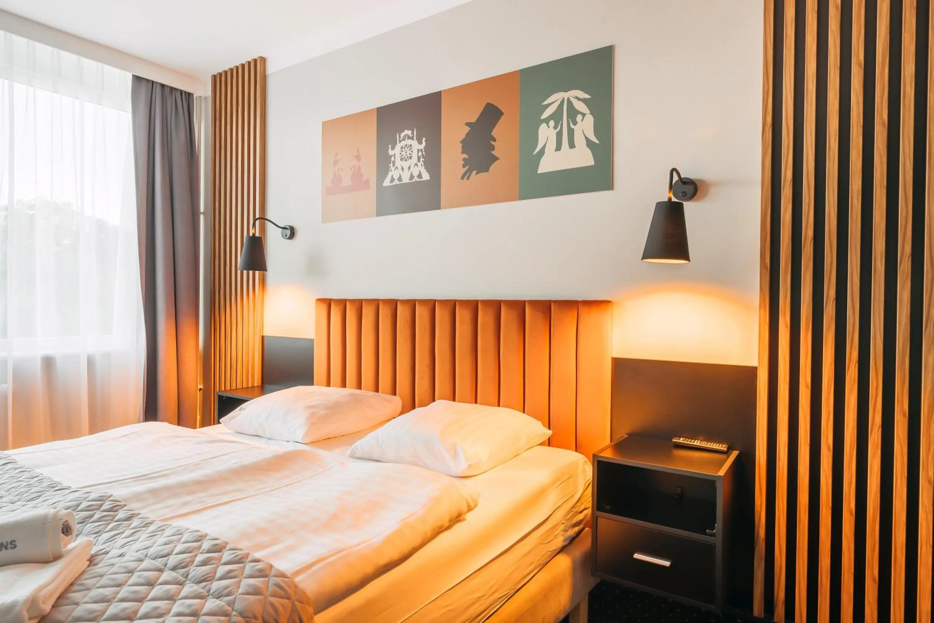 Bed in Hotel New Skanpol