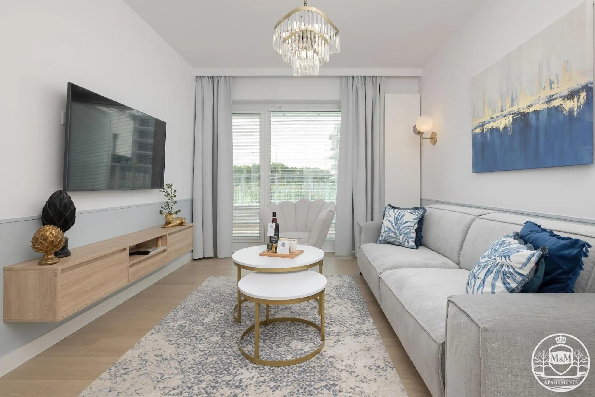 Living room in Polanki Aqua - Aquapark, Free Parking, Apartments M&M Kołobrzeg