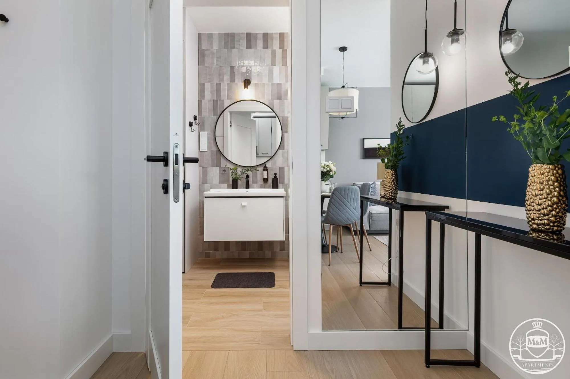 Bathroom, Bed in Polanki Aqua - Aquapark, Free Parking, Apartments M&M Kołobrzeg