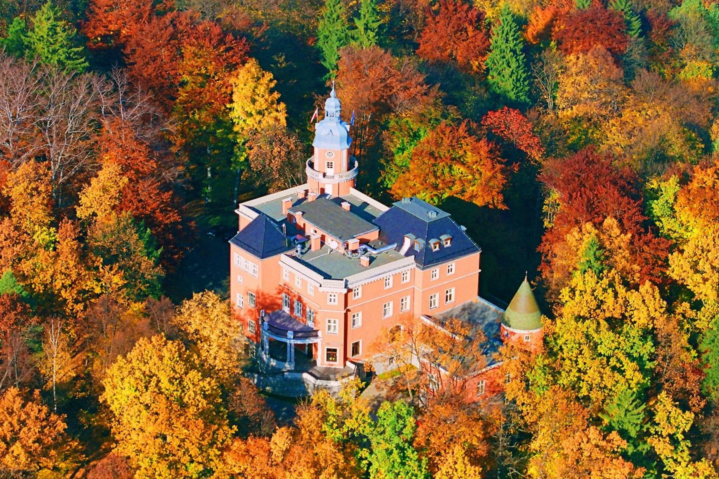Bird's eye view in Pałac Paulinum