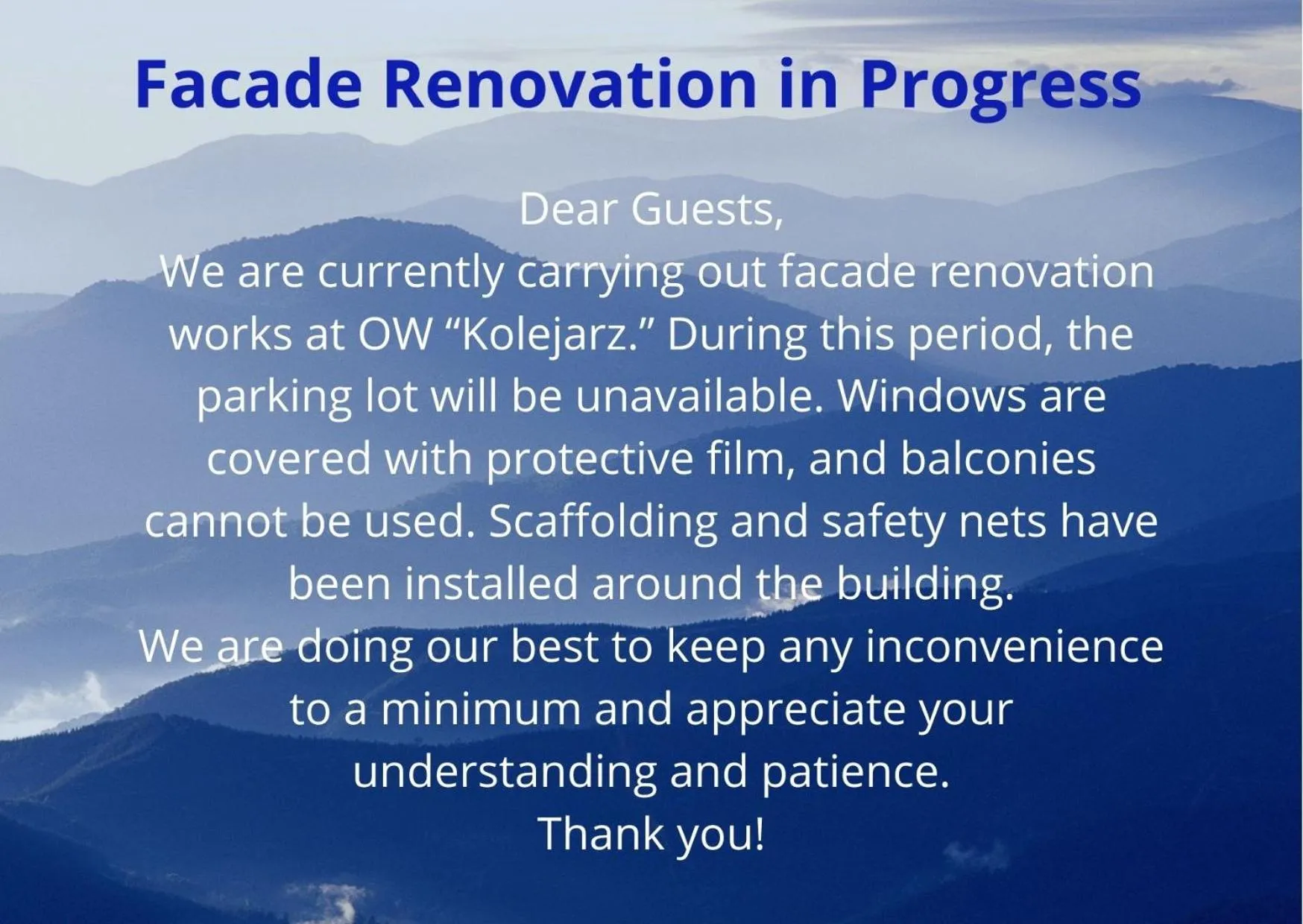 Property building in Kolejarz Natura Tour