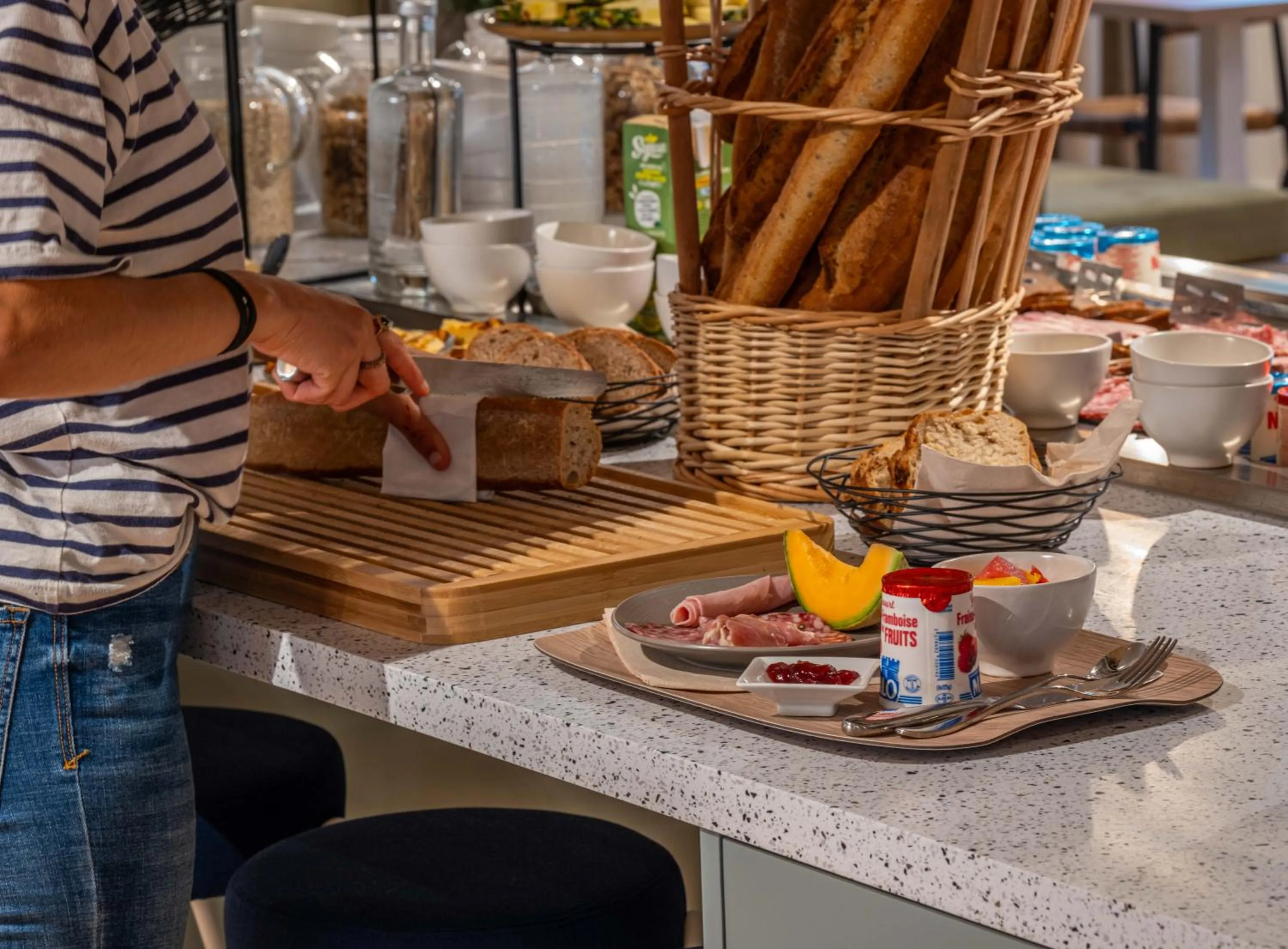 Buffet breakfast in L'Escale Marine, The Originals Relais