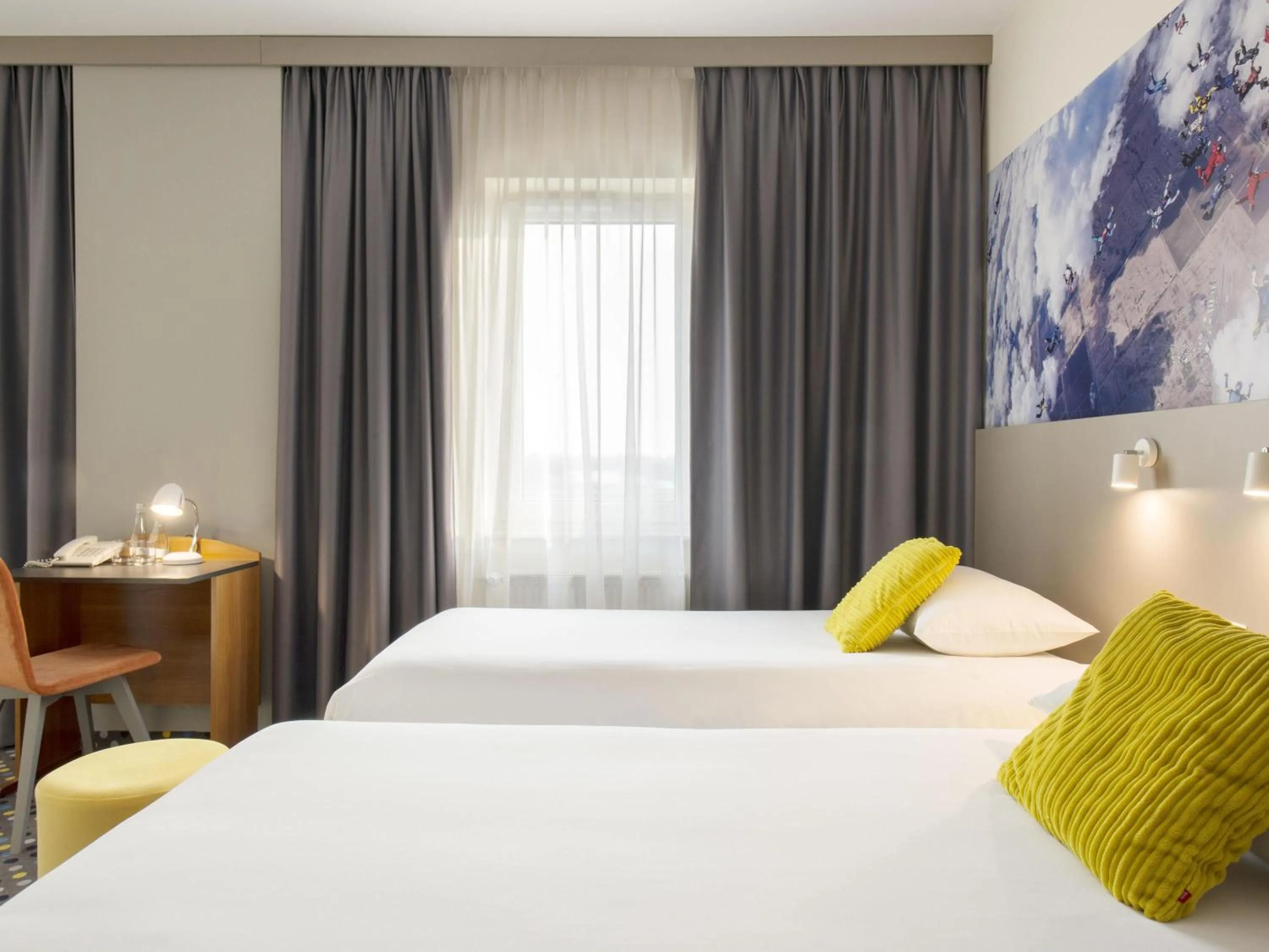 Bedroom, Bed in ibis Styles Warszawa West