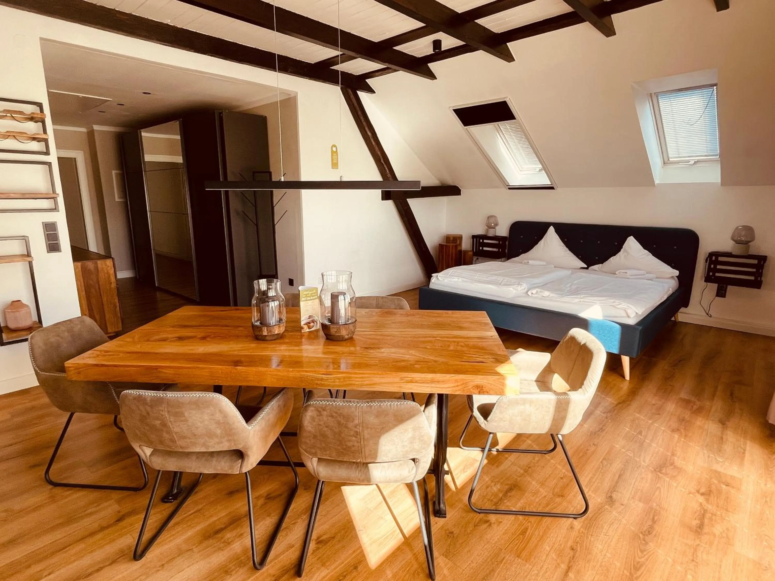 Living room, Bed in Fährhaus Kirschenland