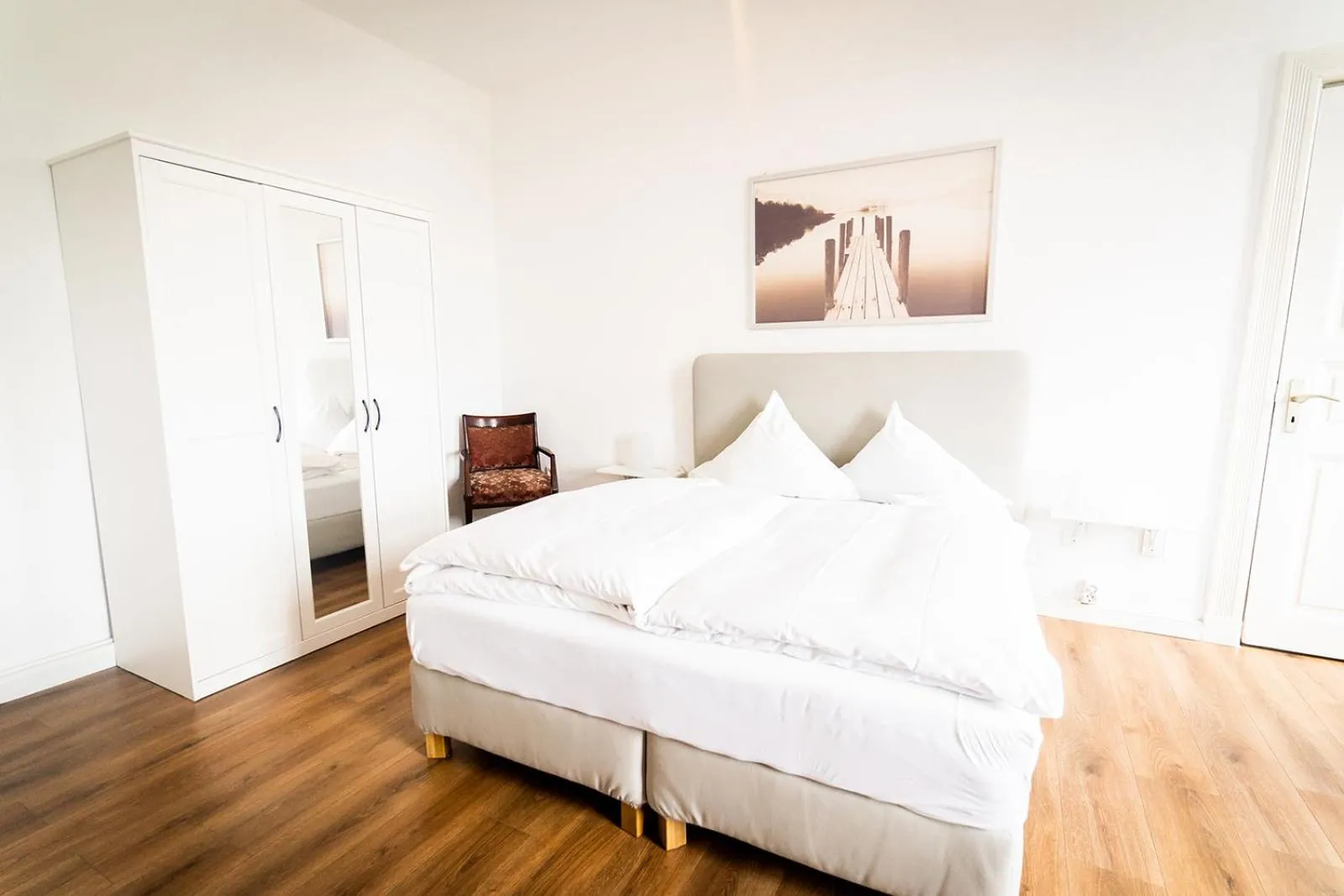 Bedroom, Bed in Fährhaus Kirschenland