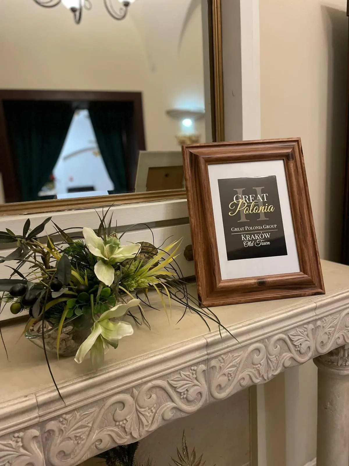 Decorative detail in Great Polonia Kraków Old Town