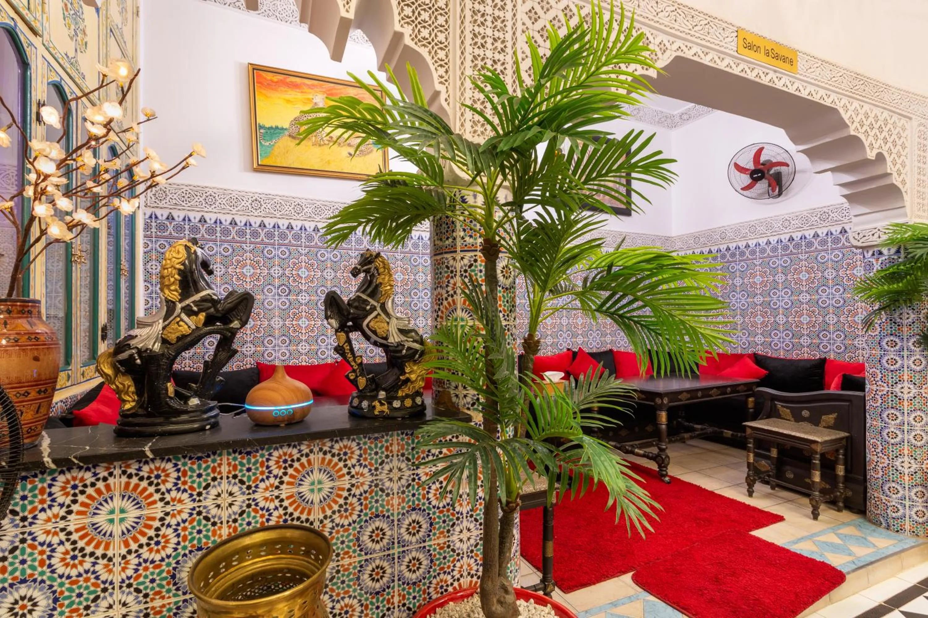 Seating area in Riad La Porte d'Or & SPA