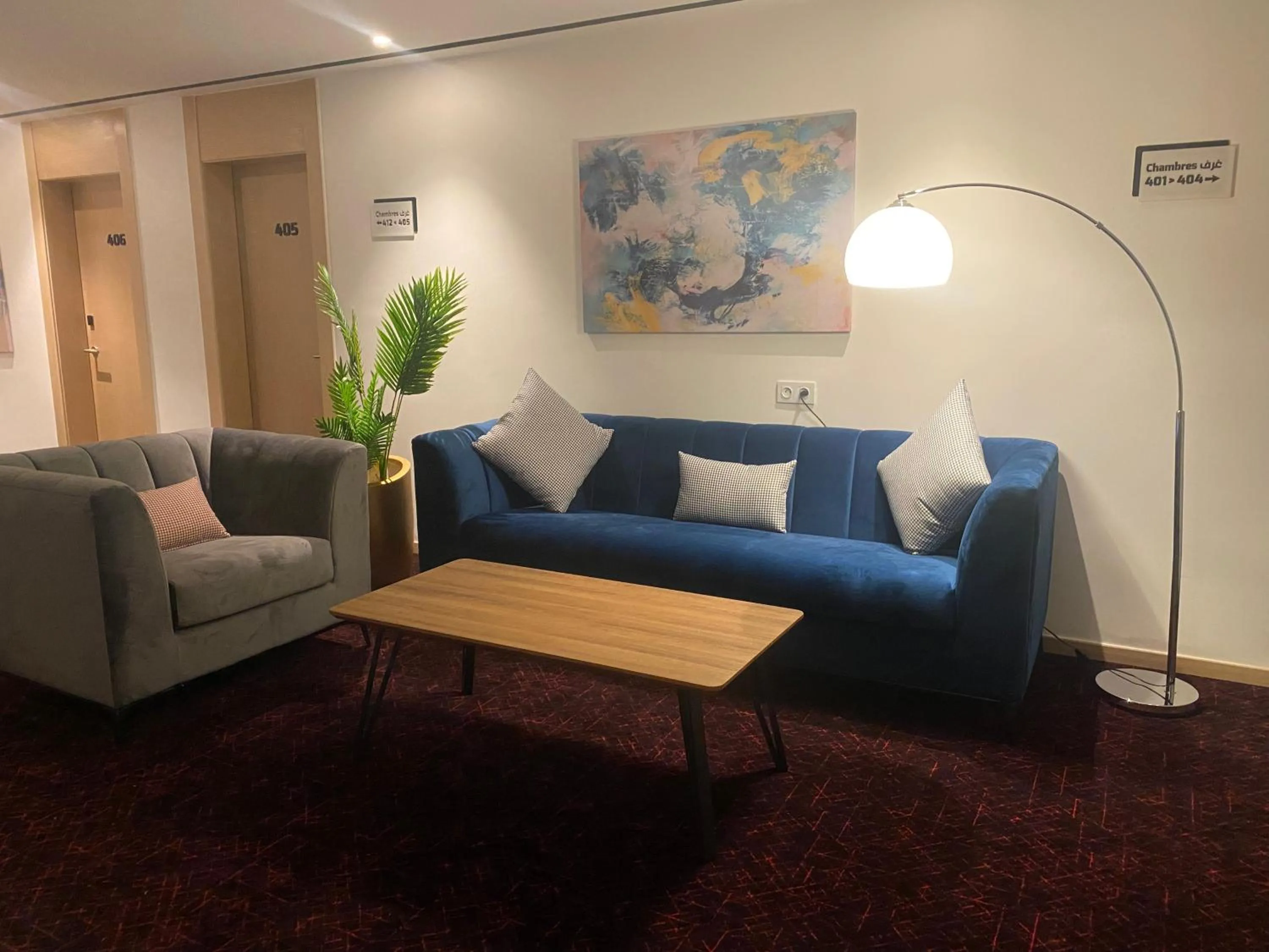 Seating area in Fajr Hotel