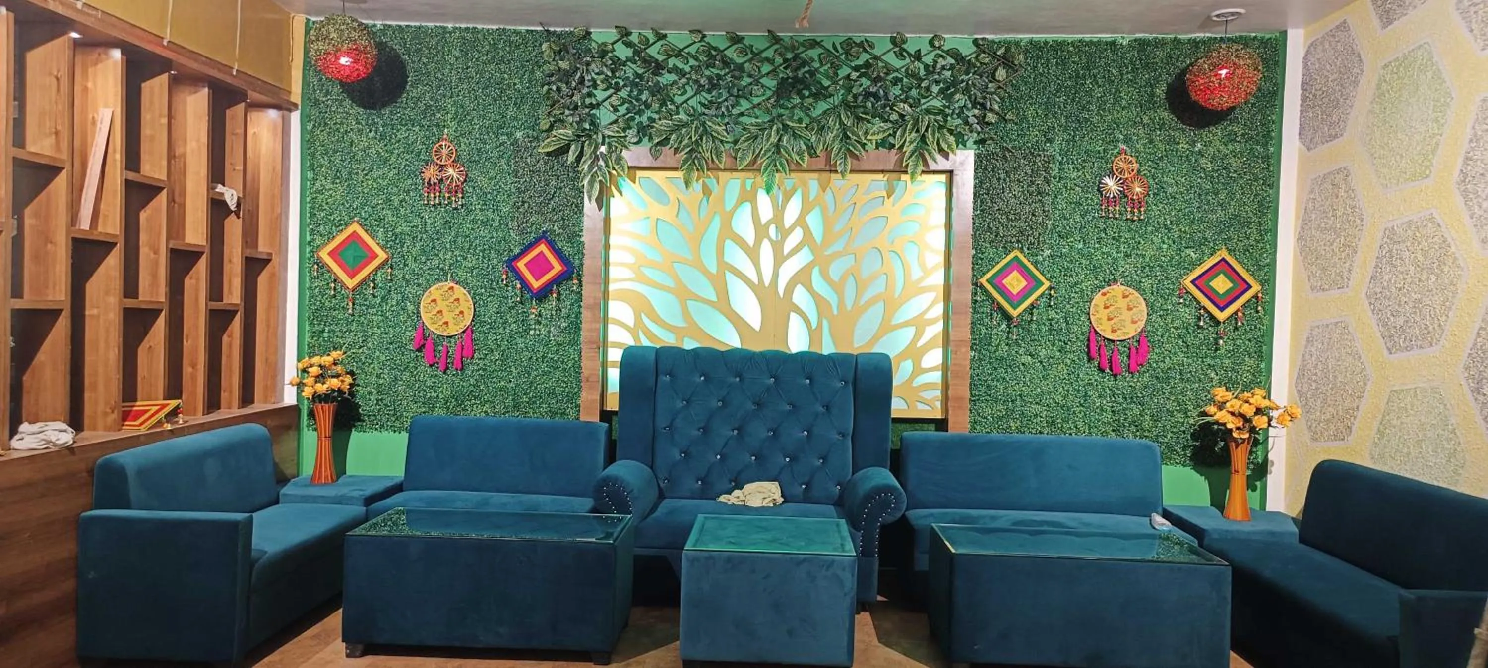 Lobby or reception in Hotel O POP Angoori Farm House