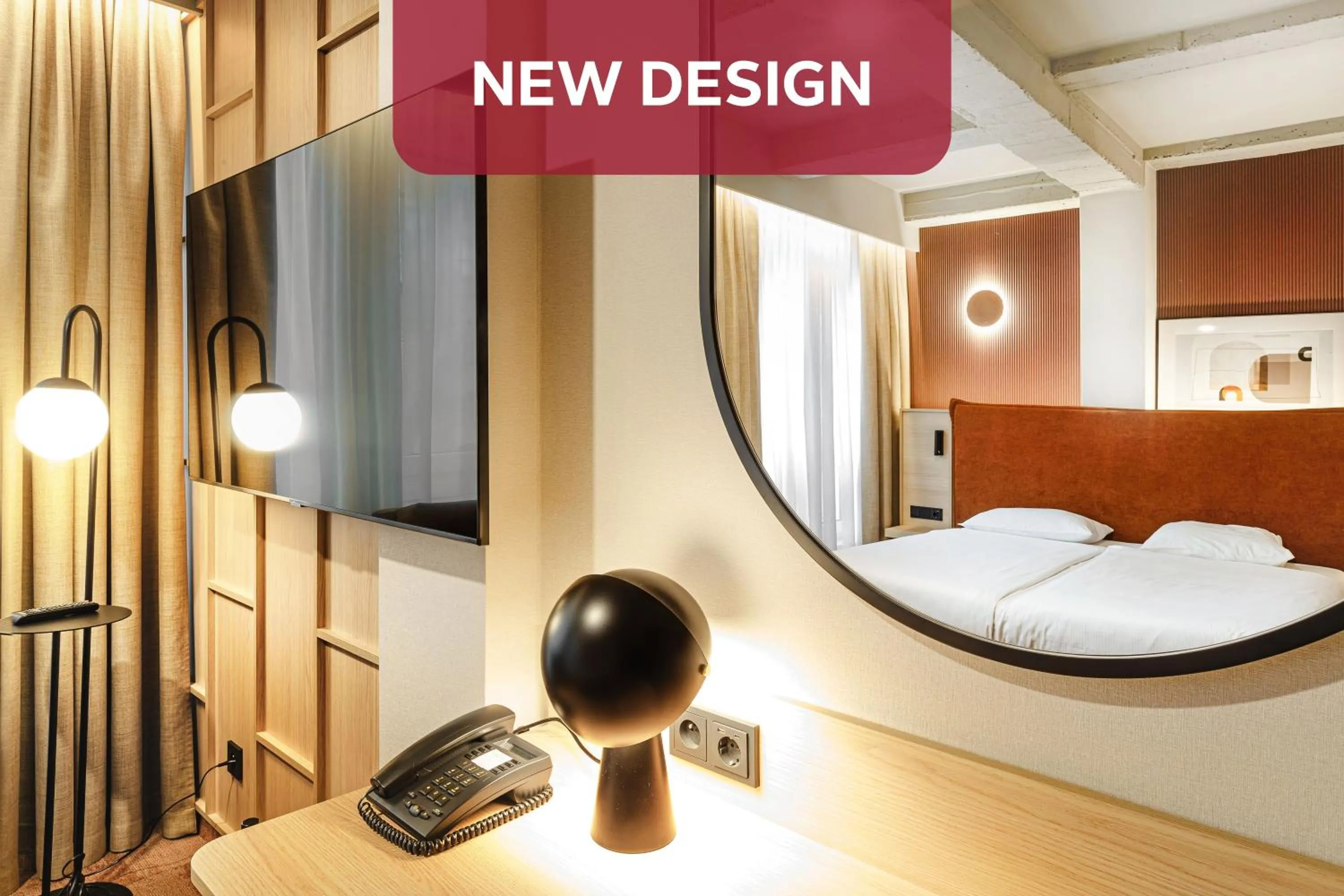 TV and multimedia, Bed in Qubus Hotel Wrocław