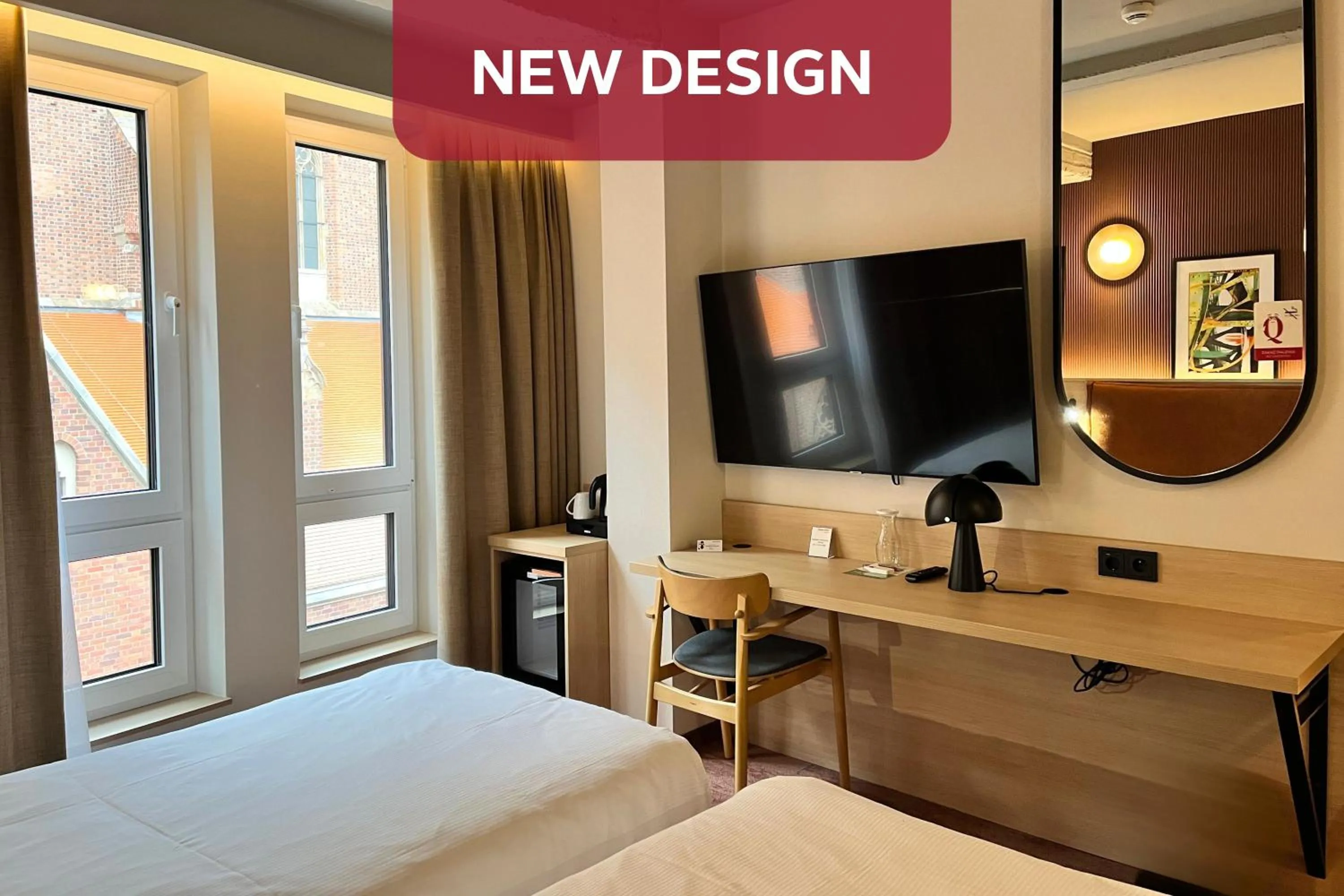 TV and multimedia, Bed in Qubus Hotel Wrocław