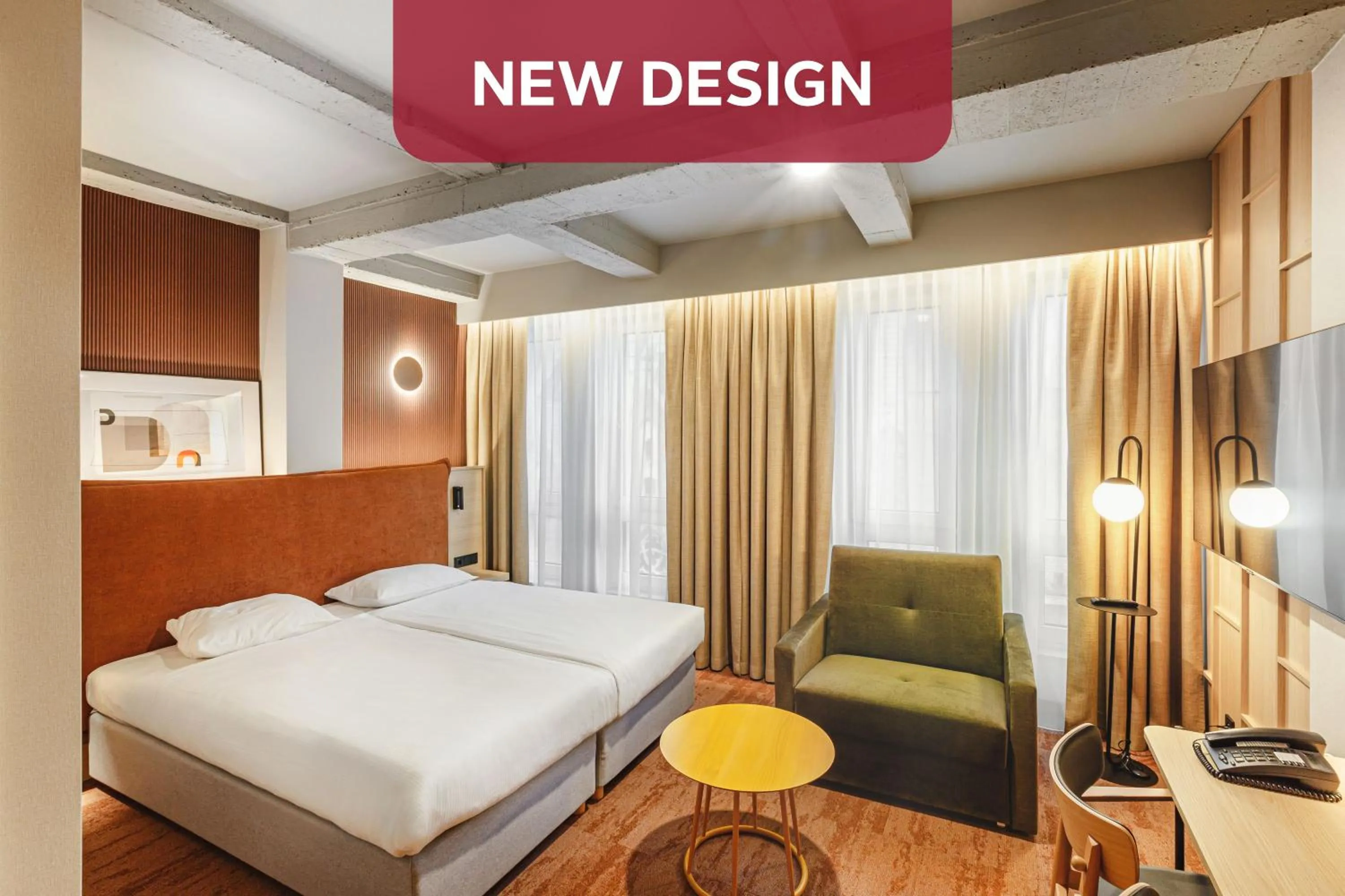 Bed in Qubus Hotel Wrocław