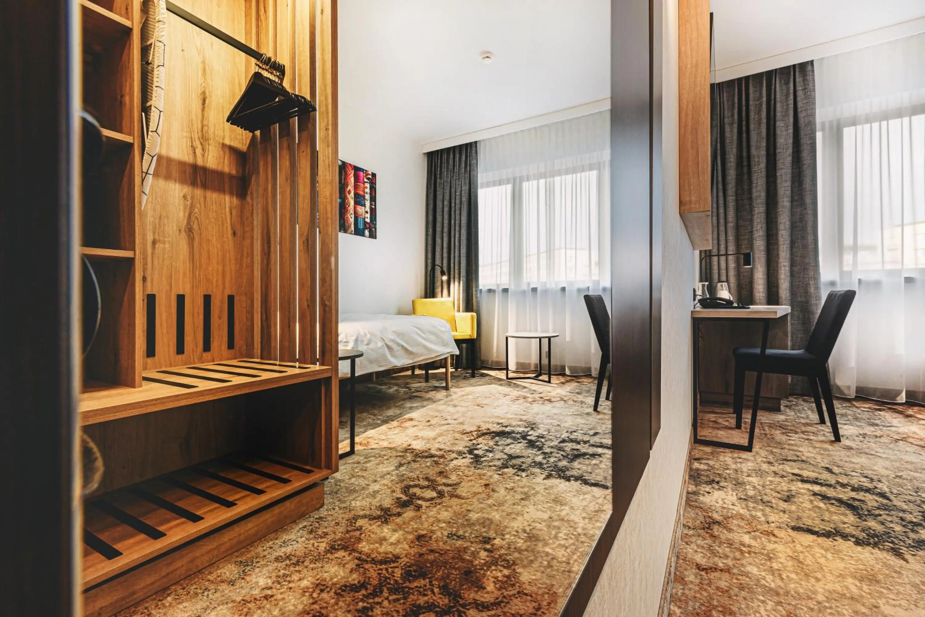 Bed in Qubus Hotel Łódź