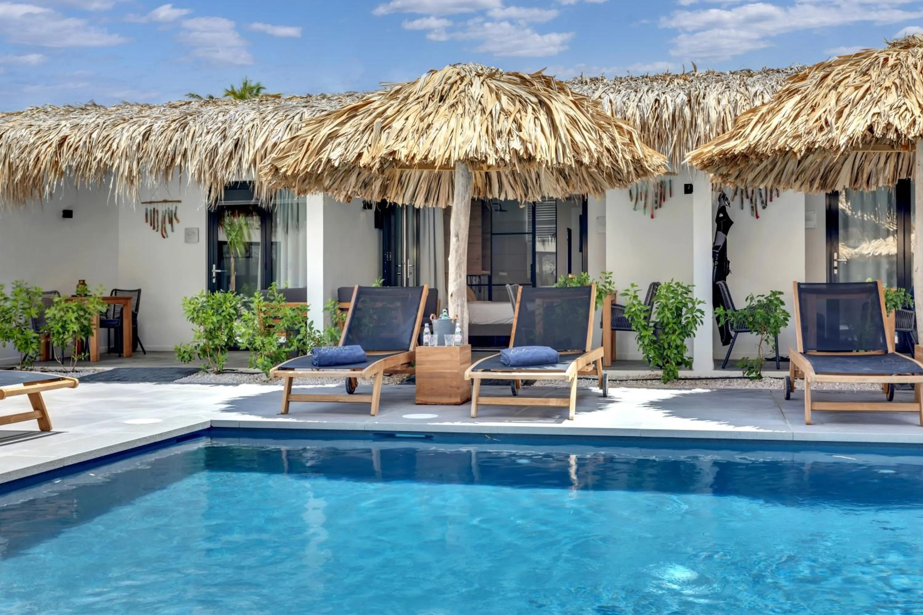 Pool view in Belnem House Bonaire