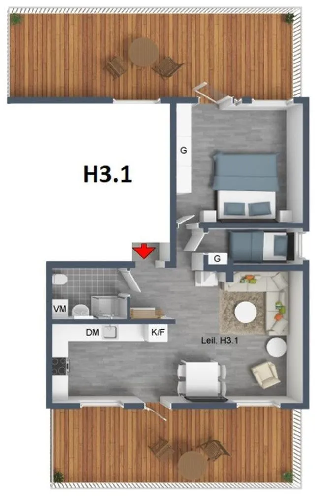 Floor plan in Haugetuft Apartments