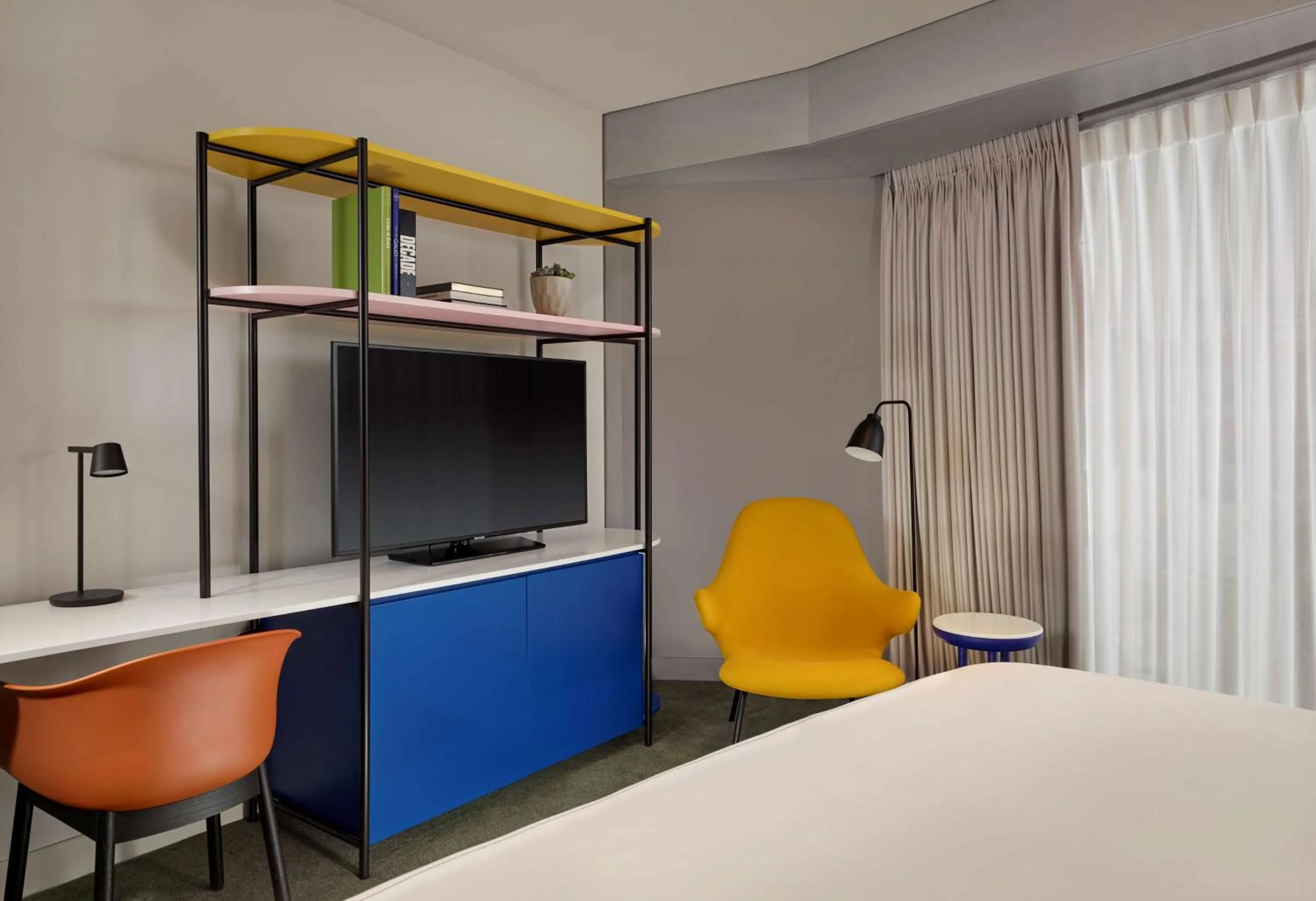 Bedroom, Bed in art'otel London Battersea Power Station, Powered by Radisson Hotels