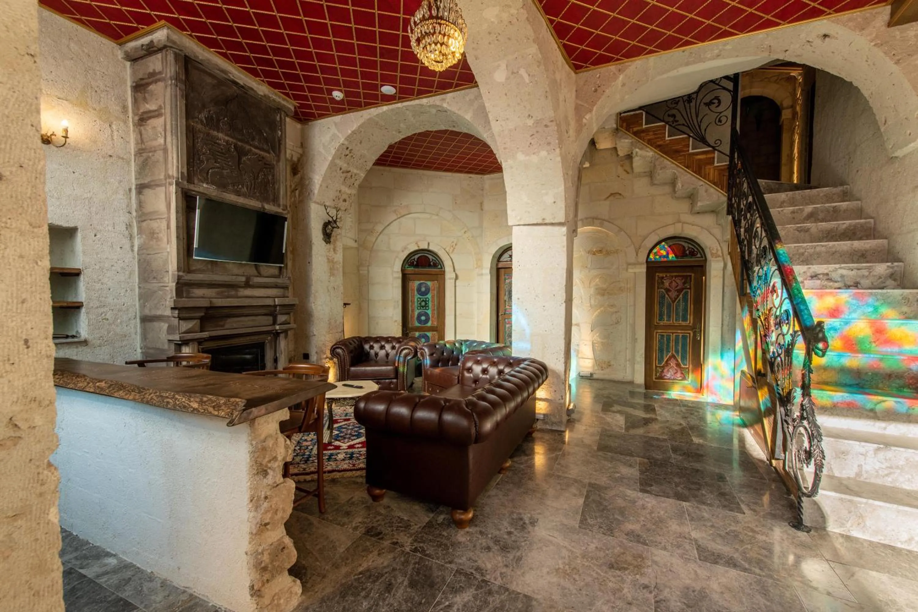 Lobby or reception in Foremanson Cave Hotel