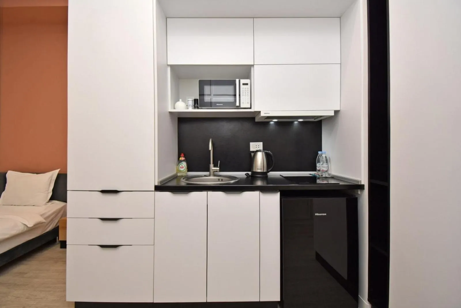 Kitchen or kitchenette in Sweet Home Apart-Hotel