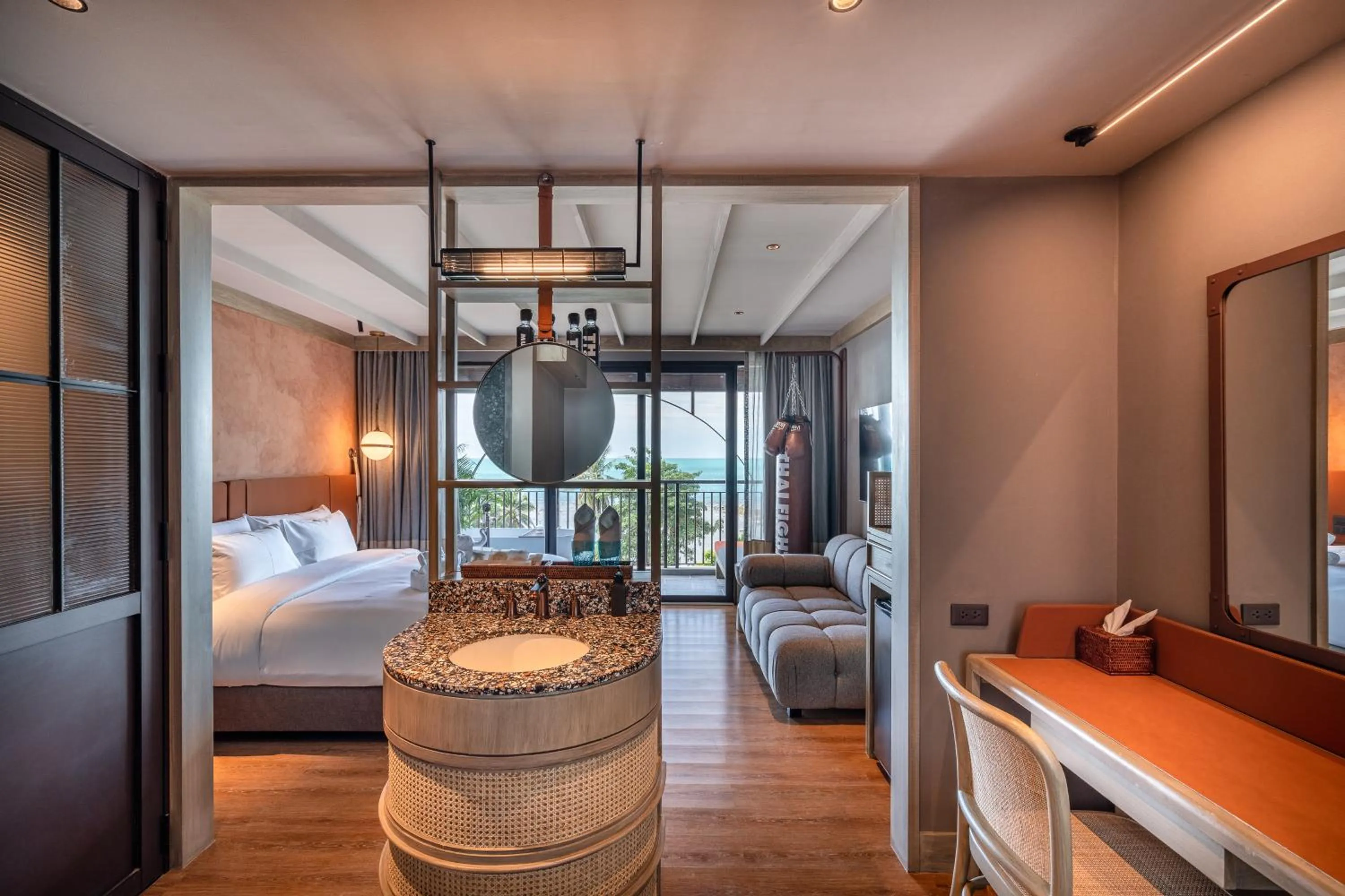 Photo of the whole room, Bed in Thai Fight Hotel