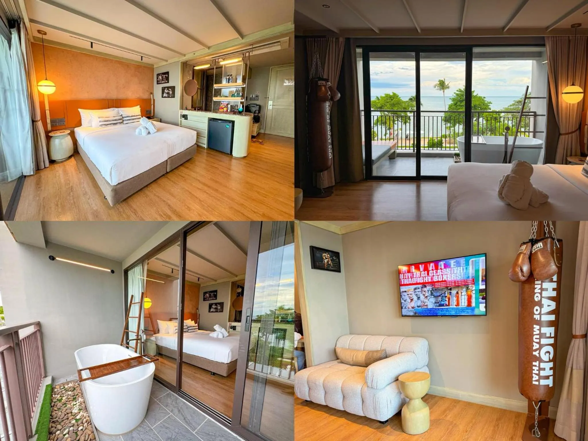 Photo of the whole room, Bed in Thai Fight Hotel