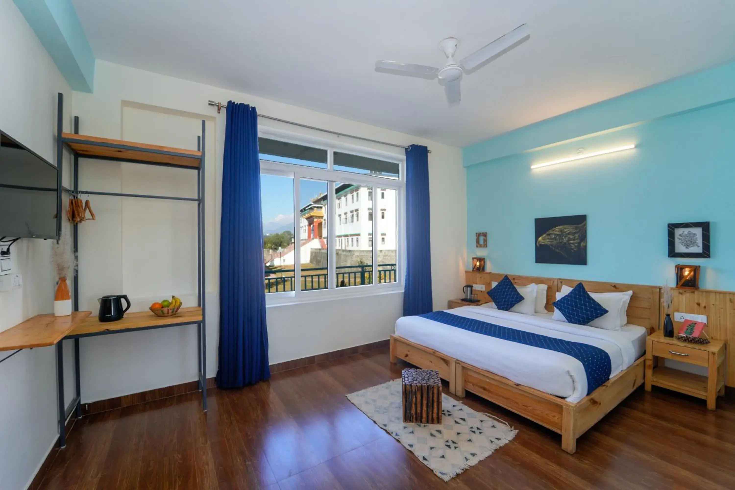 Double Room with Mountain View in Chokling ArtHouse - The Treasure of Himalayas Double Room with Mountain View in Chokling ArtHouse - The Treasure of Himalayas