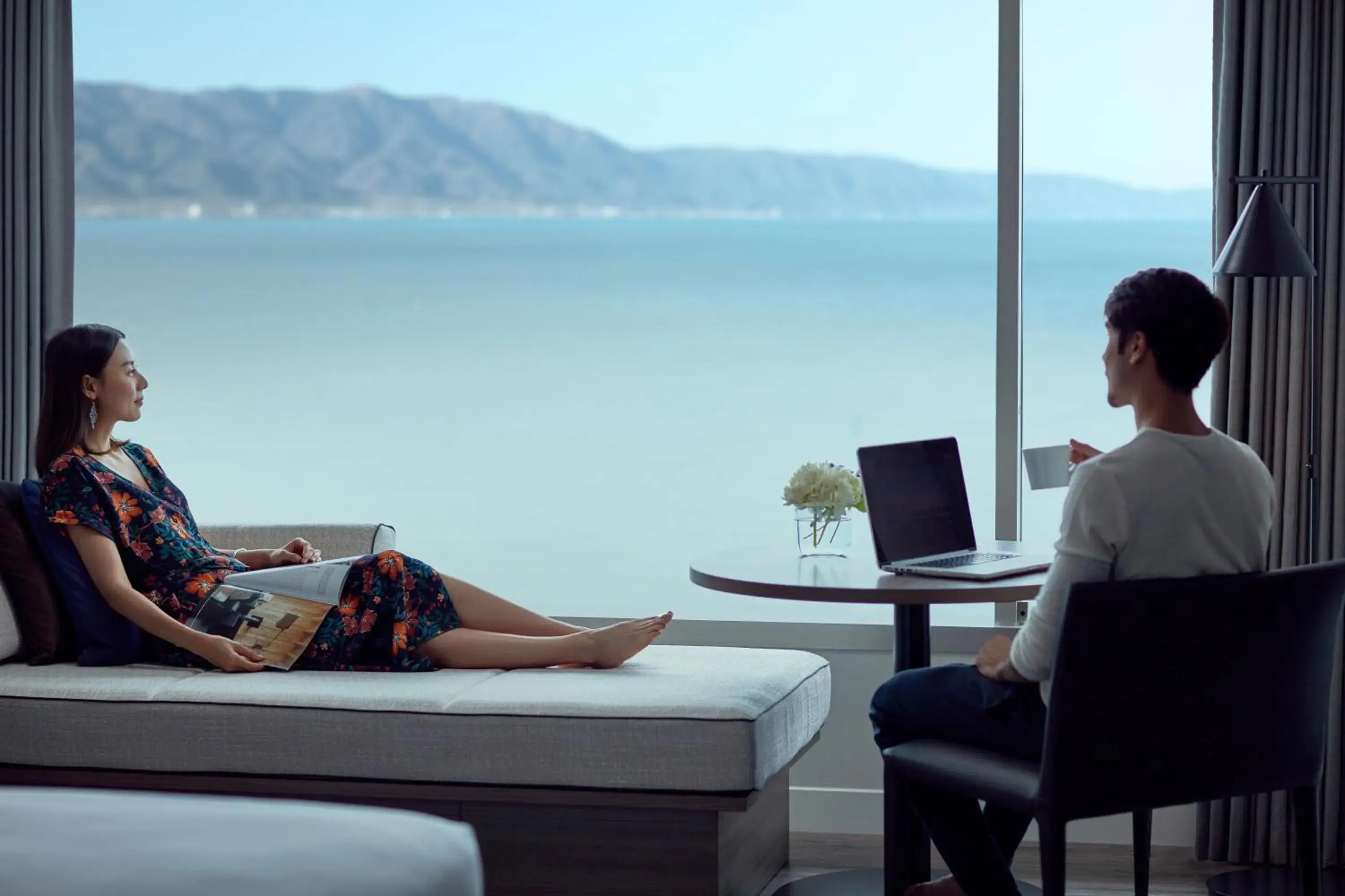 Premium Twin Room with Onsen bathtub - single occupancy in Lake Biwa Marriott Hotel Premium Twin Room with Onsen bathtub - single occupancy in Lake Biwa Marriott Hotel