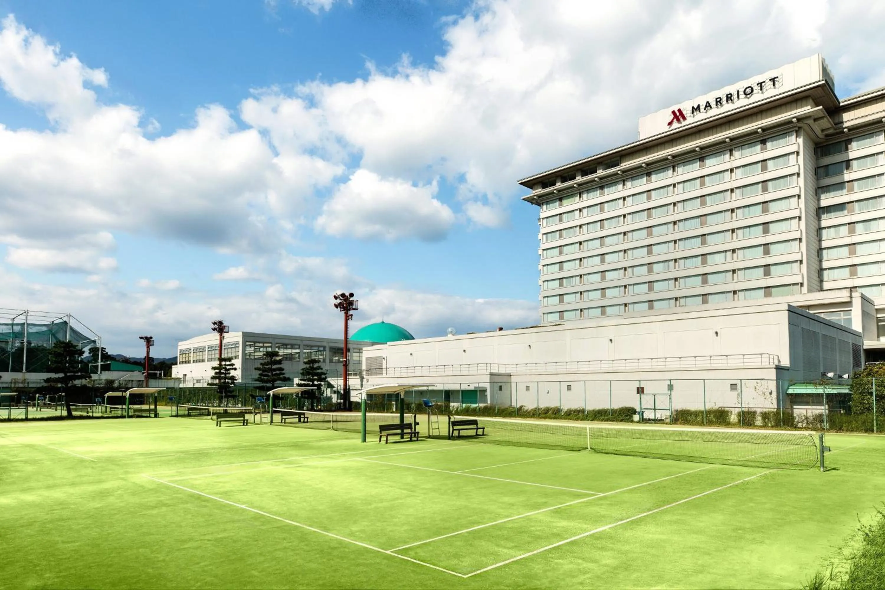 Tennis court in Lake Biwa Marriott Hotel
