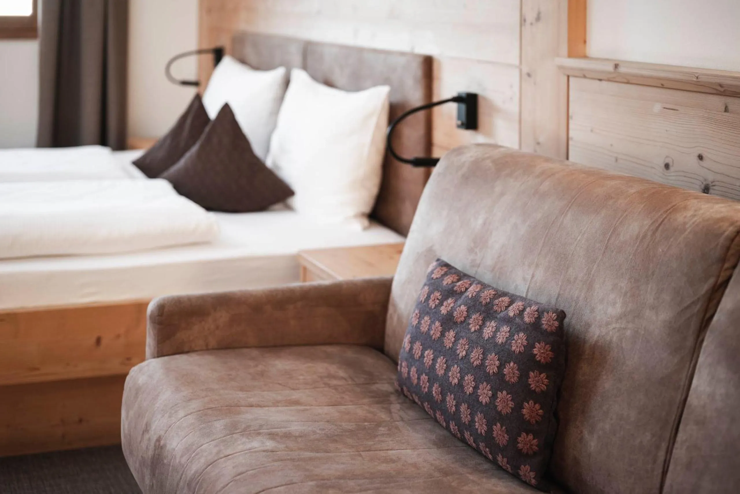 Bedroom, Bed in Hotel Fernblick