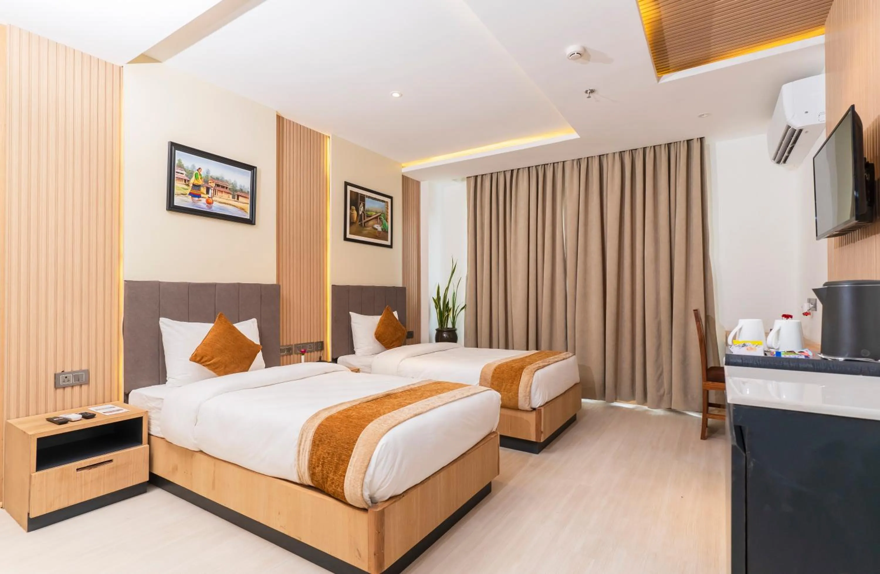 Bed in Lumbini Green Resort