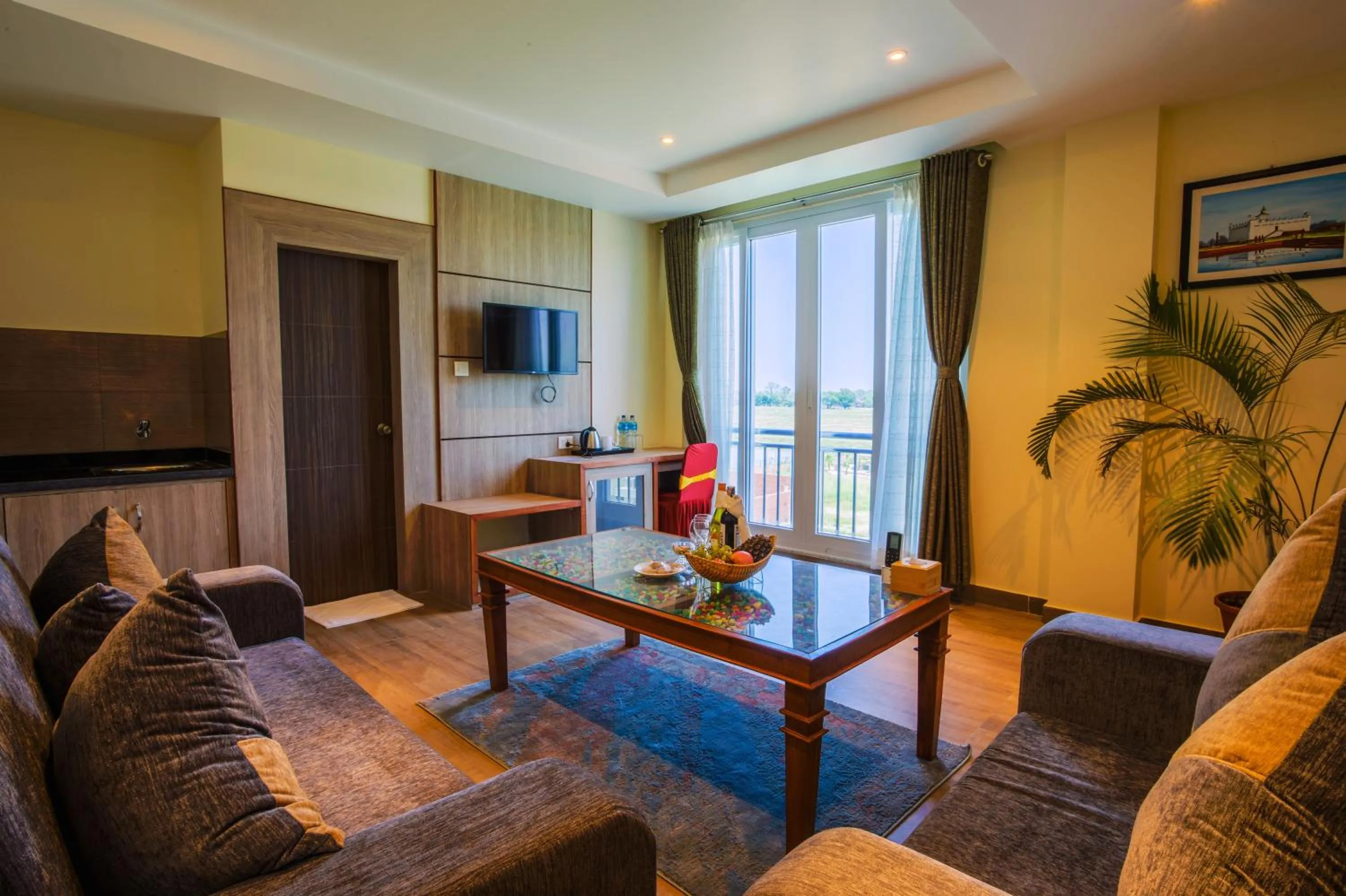 Living room in Lumbini Green Resort