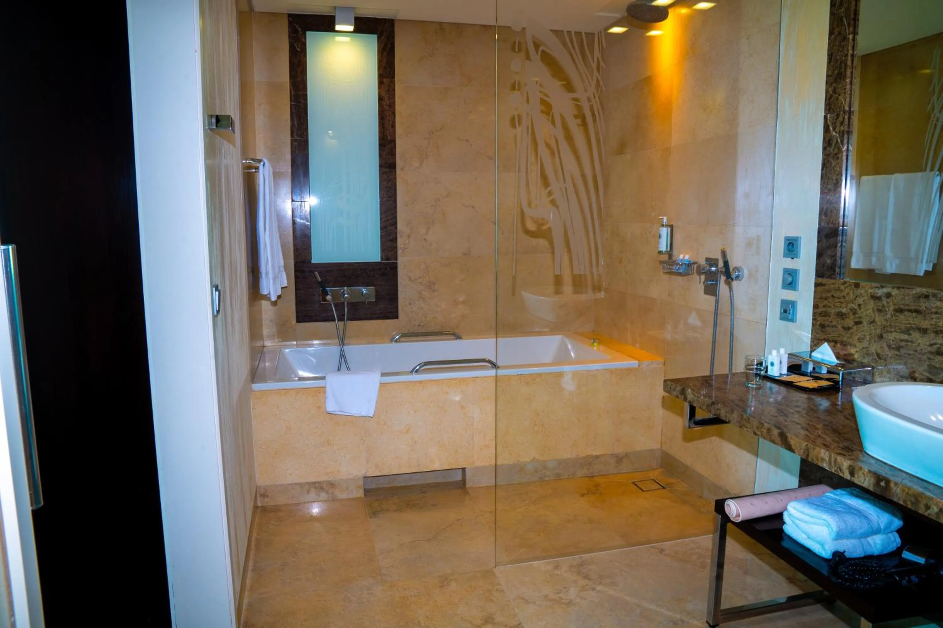 Shower in Andersia Hotel & Spa Poznan, a member of Radisson Individuals