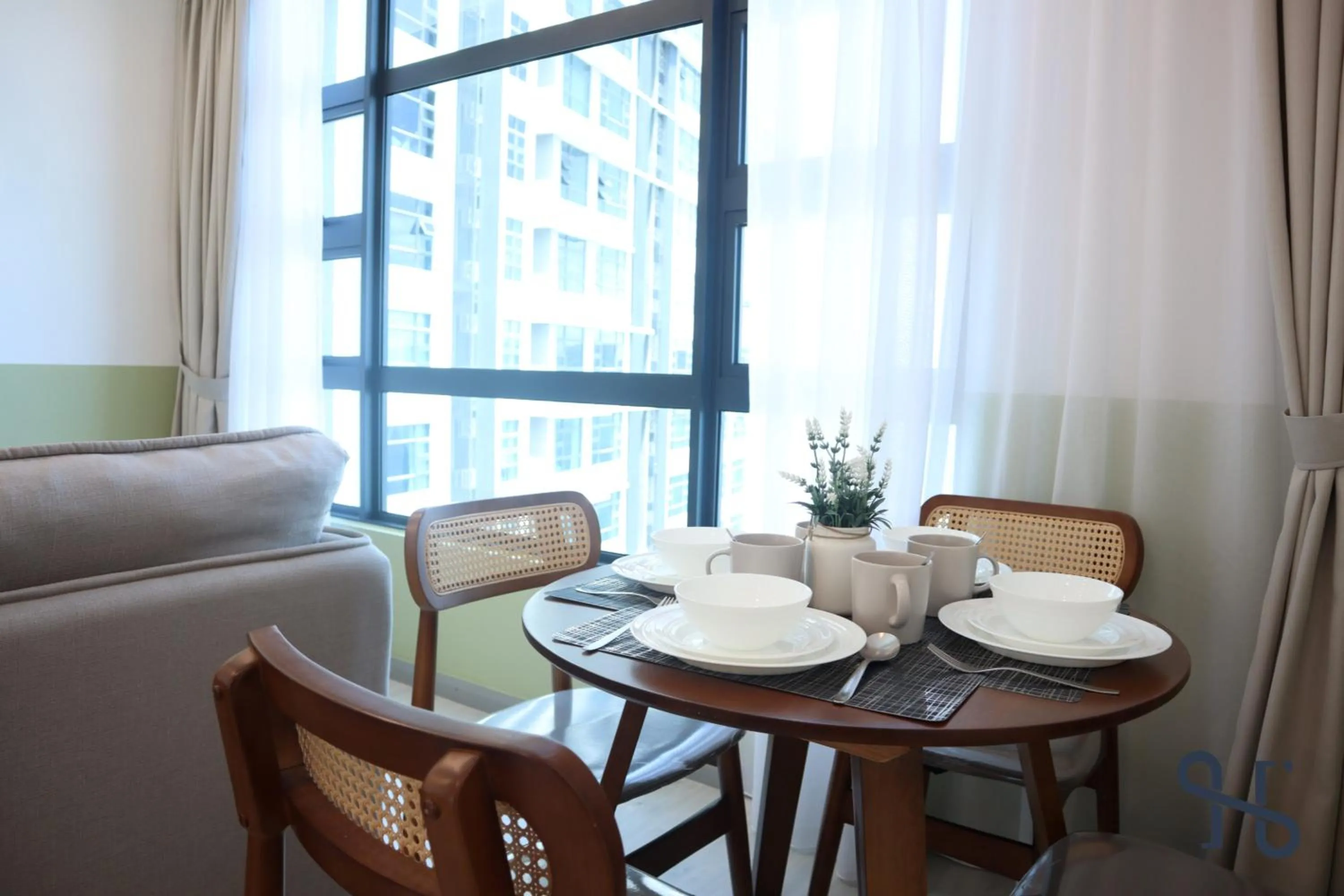 Seating area in Homesuite' Home at Jesselton Quay