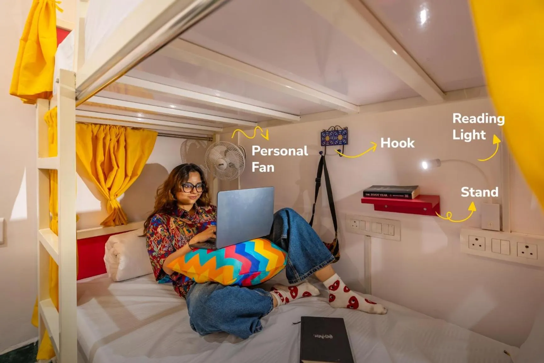 Bed in goSTOPS Bir, Landing Site