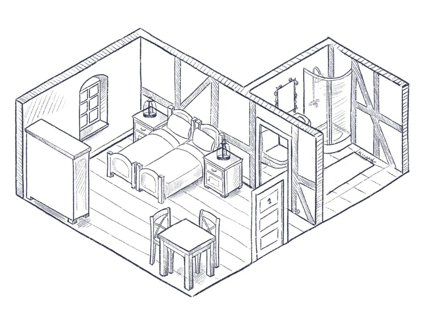 Floor plan in Villa Greta