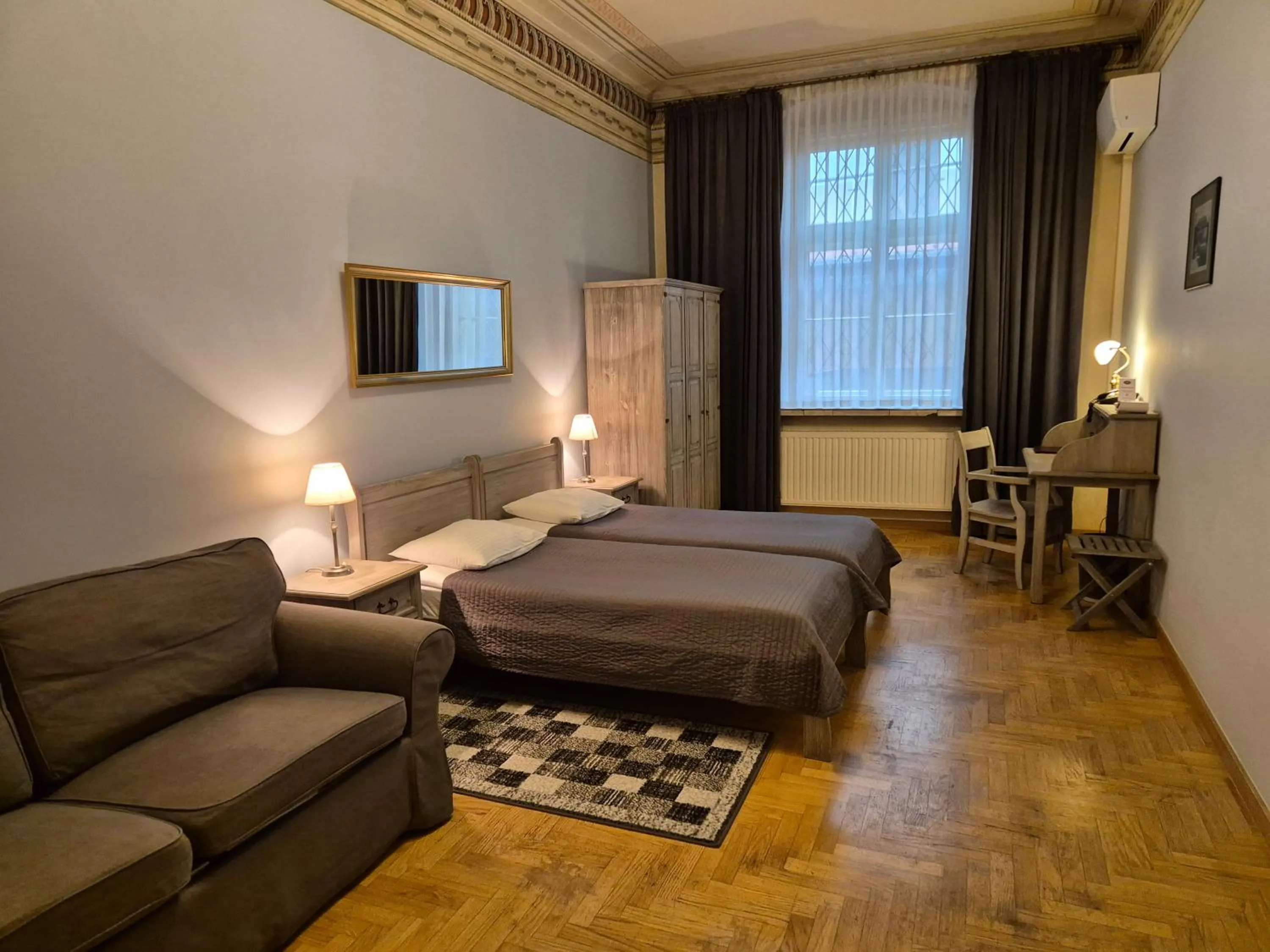 Bed in Hotel Mikołaj