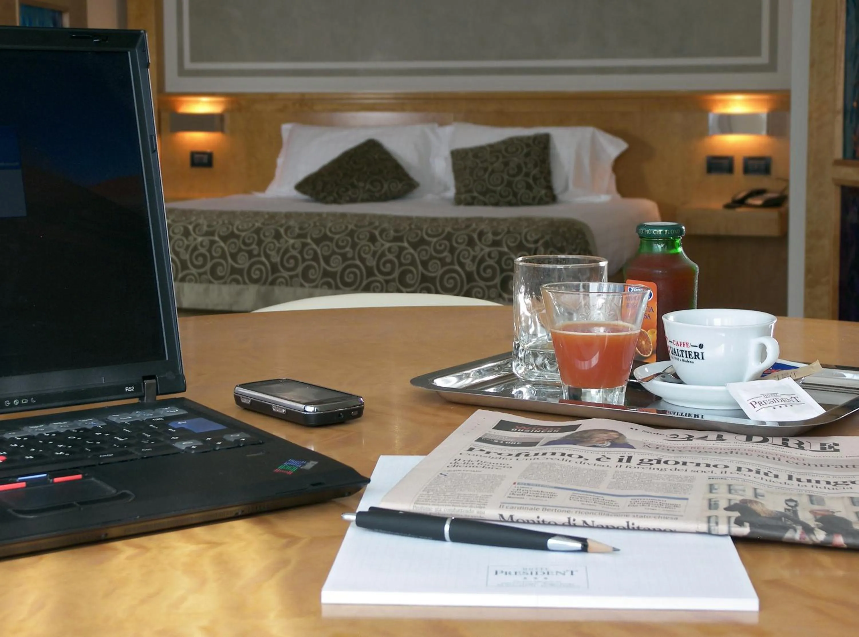 Bed in Hotel President