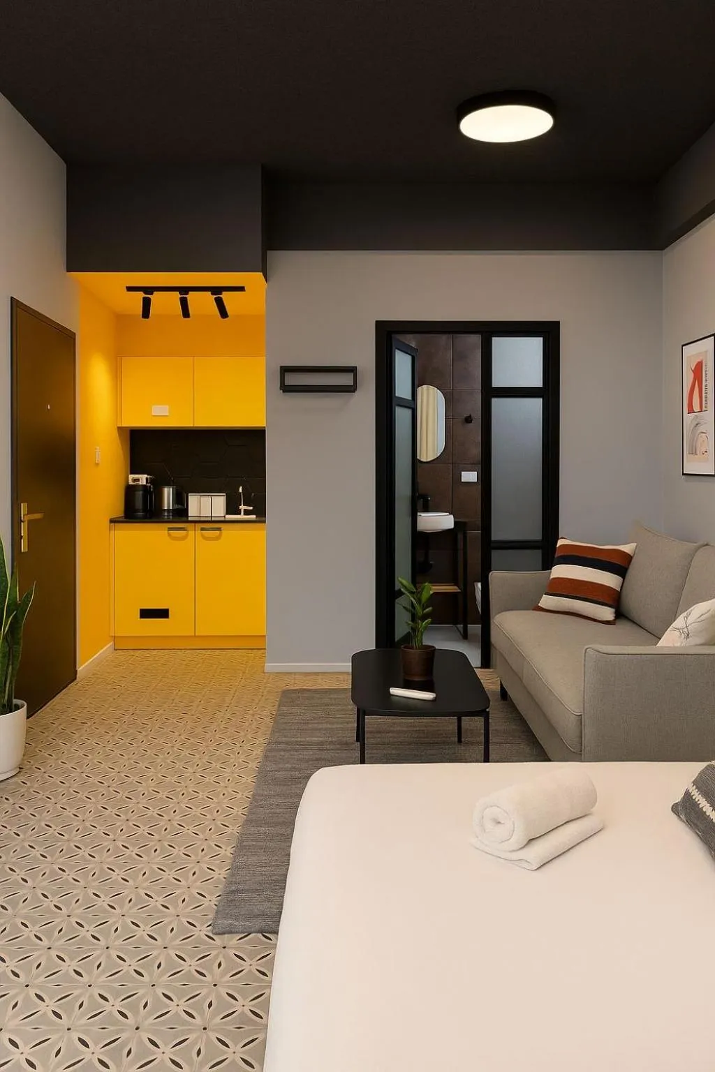 Bed in Levinski Market Hotel