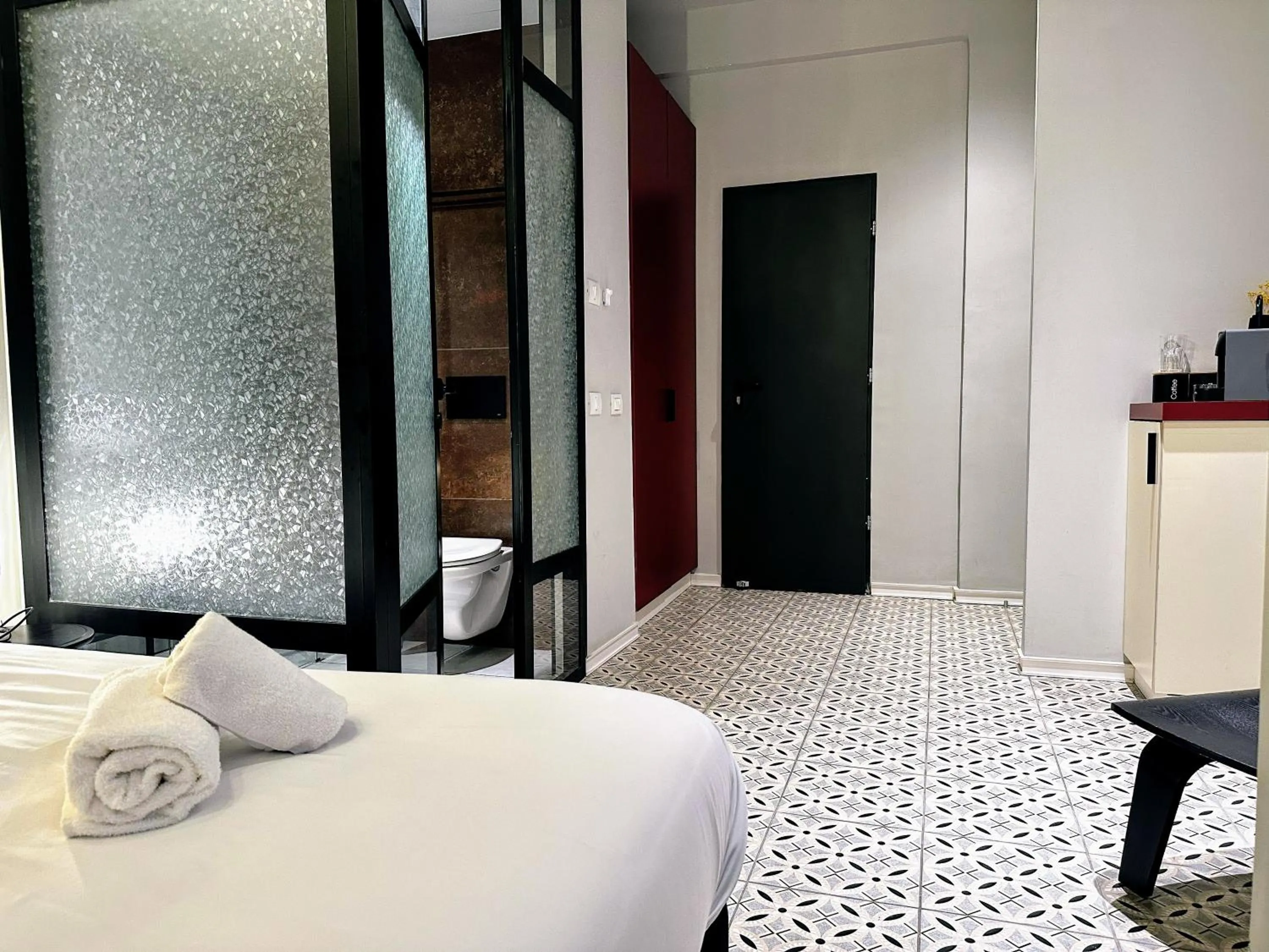 wardrobe, Bed in Levinski Market Hotel