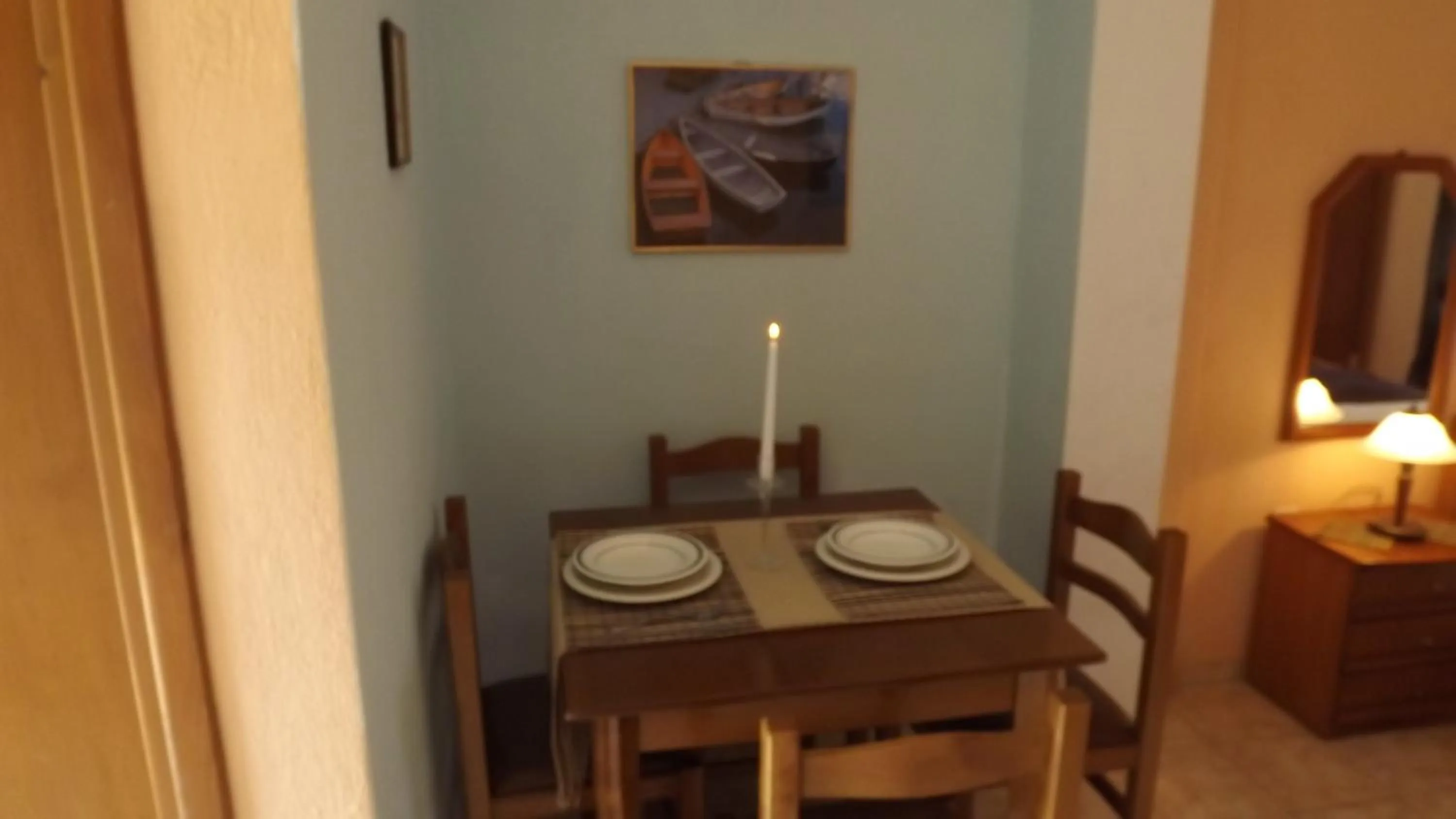 Dining area in Pefka Studios & Apartments