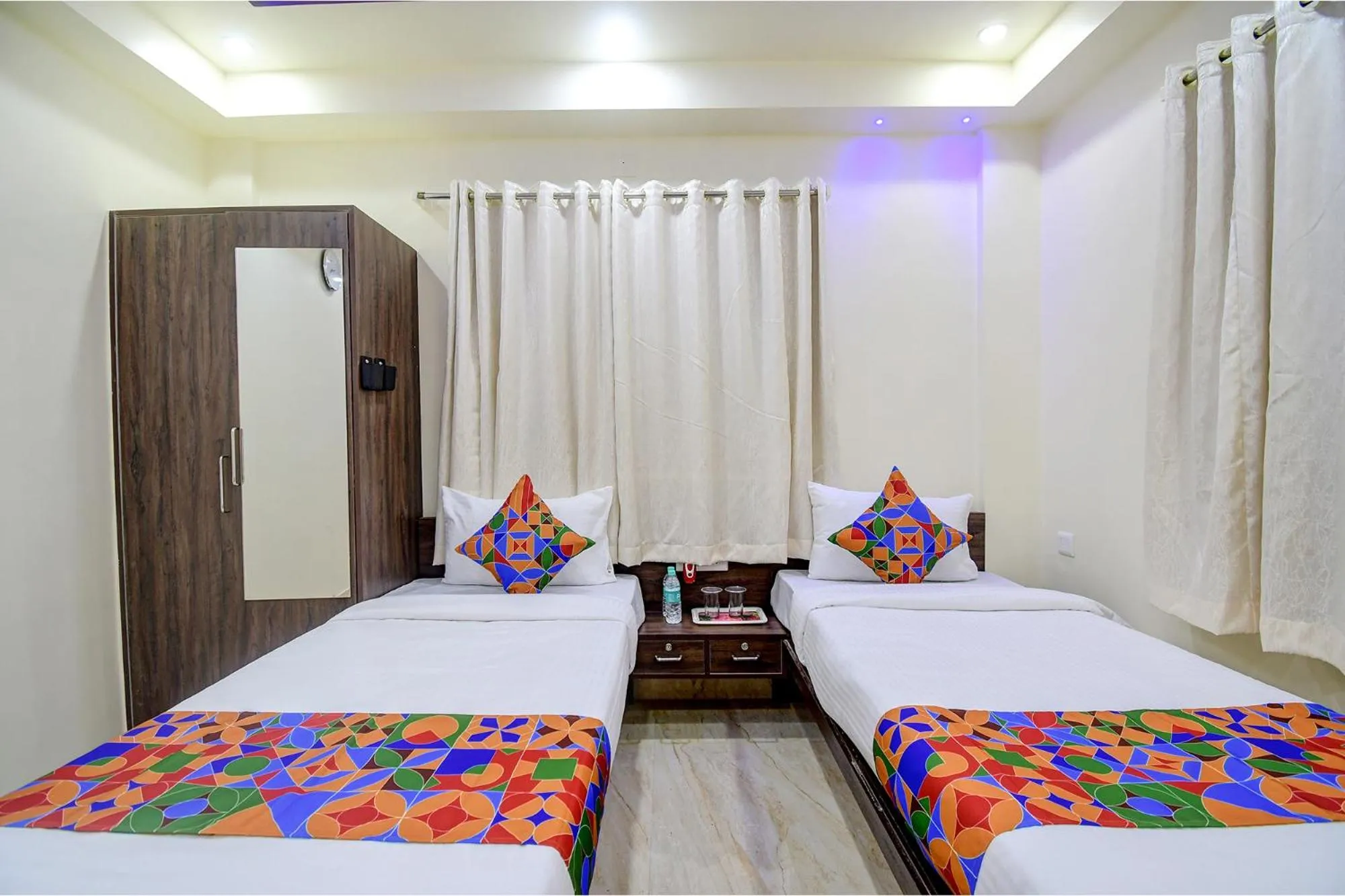 Bedroom, Bed in FabHotel Anchorage Inn - Nr Axis Mall