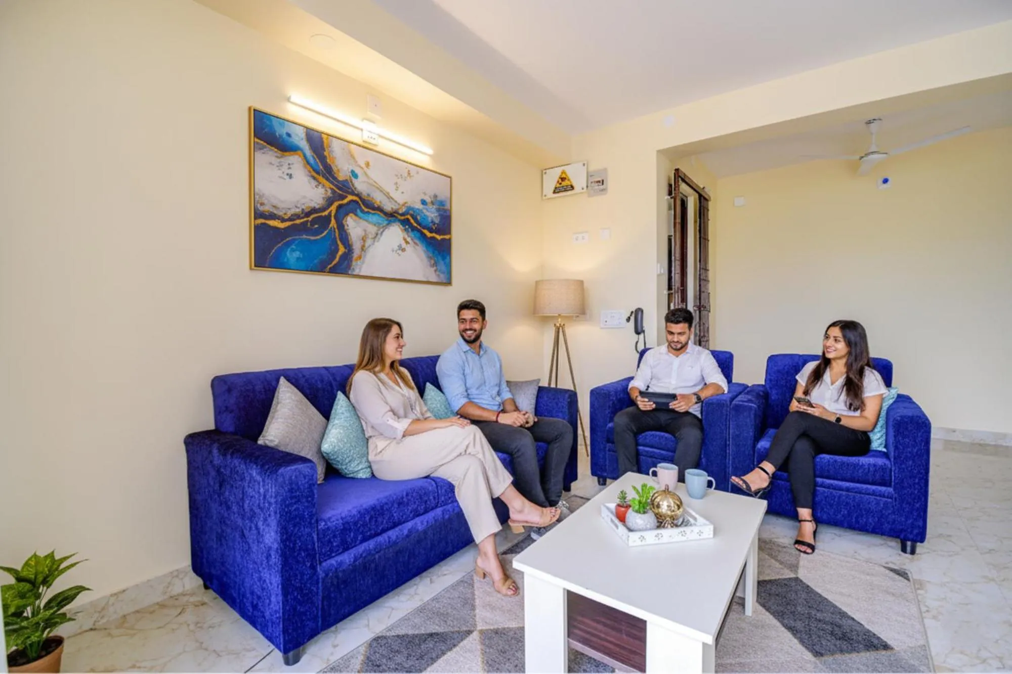 Seating area in FabHotel Anchorage Inn - Nr Axis Mall