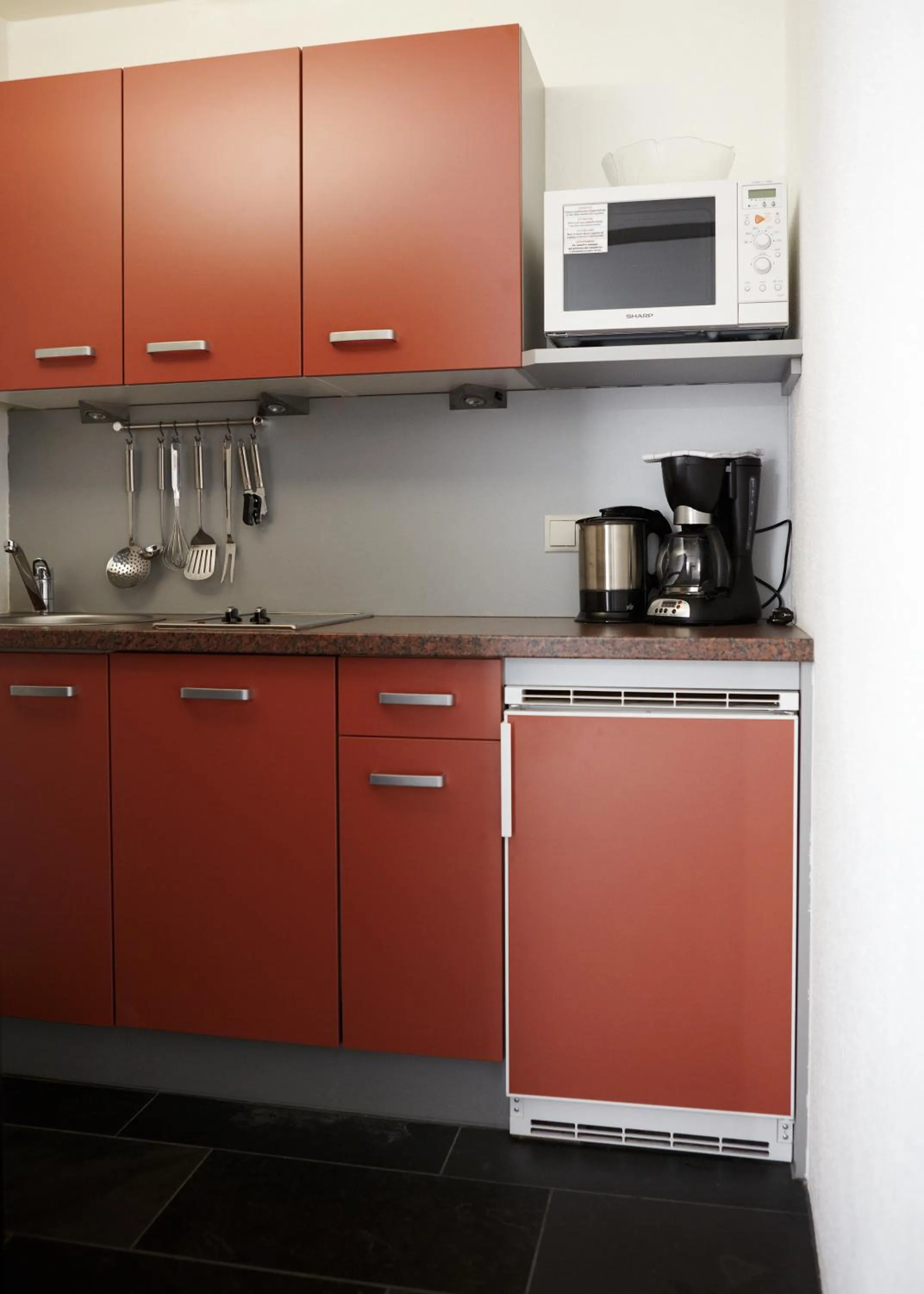 Kitchen or kitchenette in Aparthotel Chalet Wetzlgut