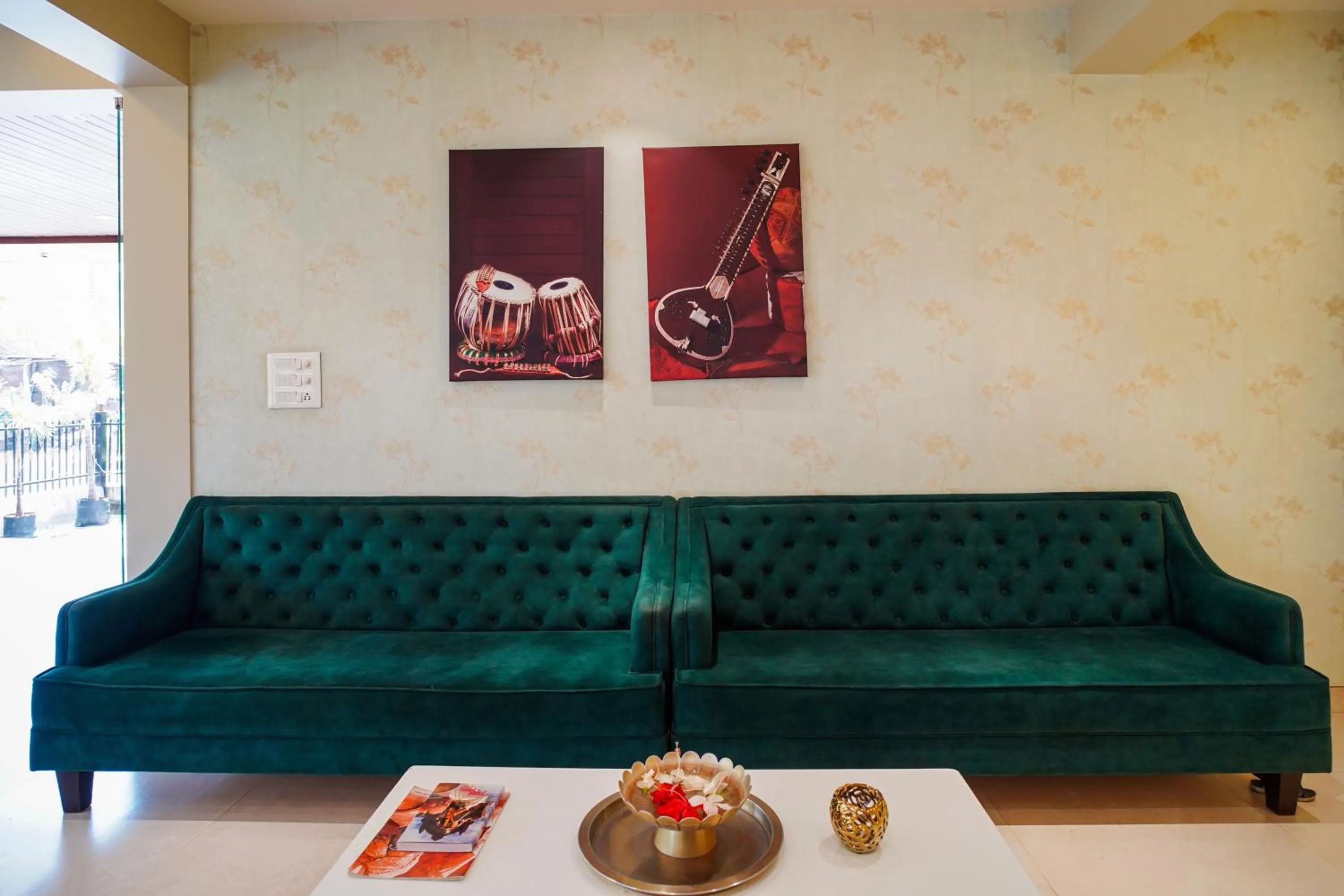 Seating area in VIRASAT RESORT