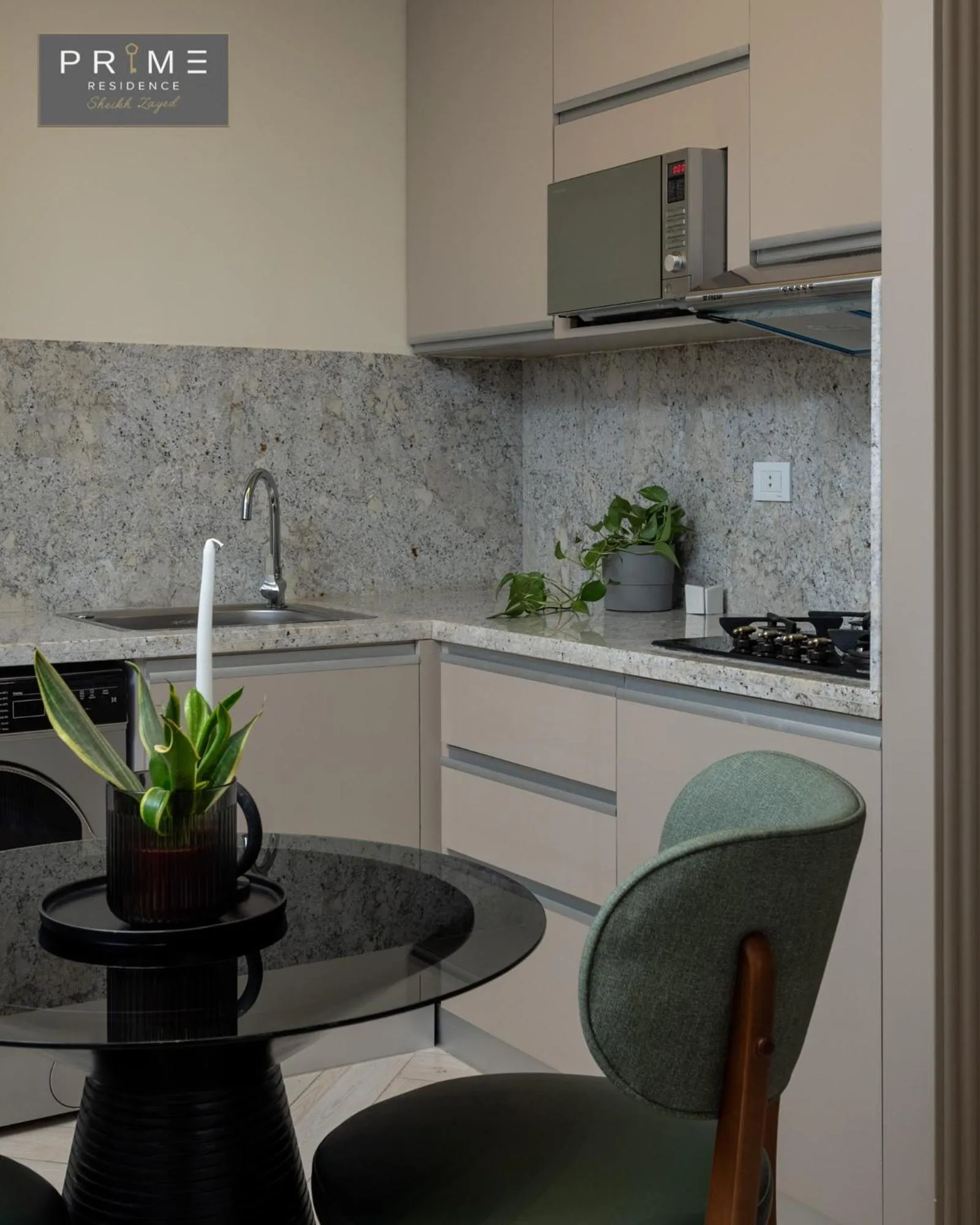 Kitchen or kitchenette in Prime Residence Sheikh Zayed