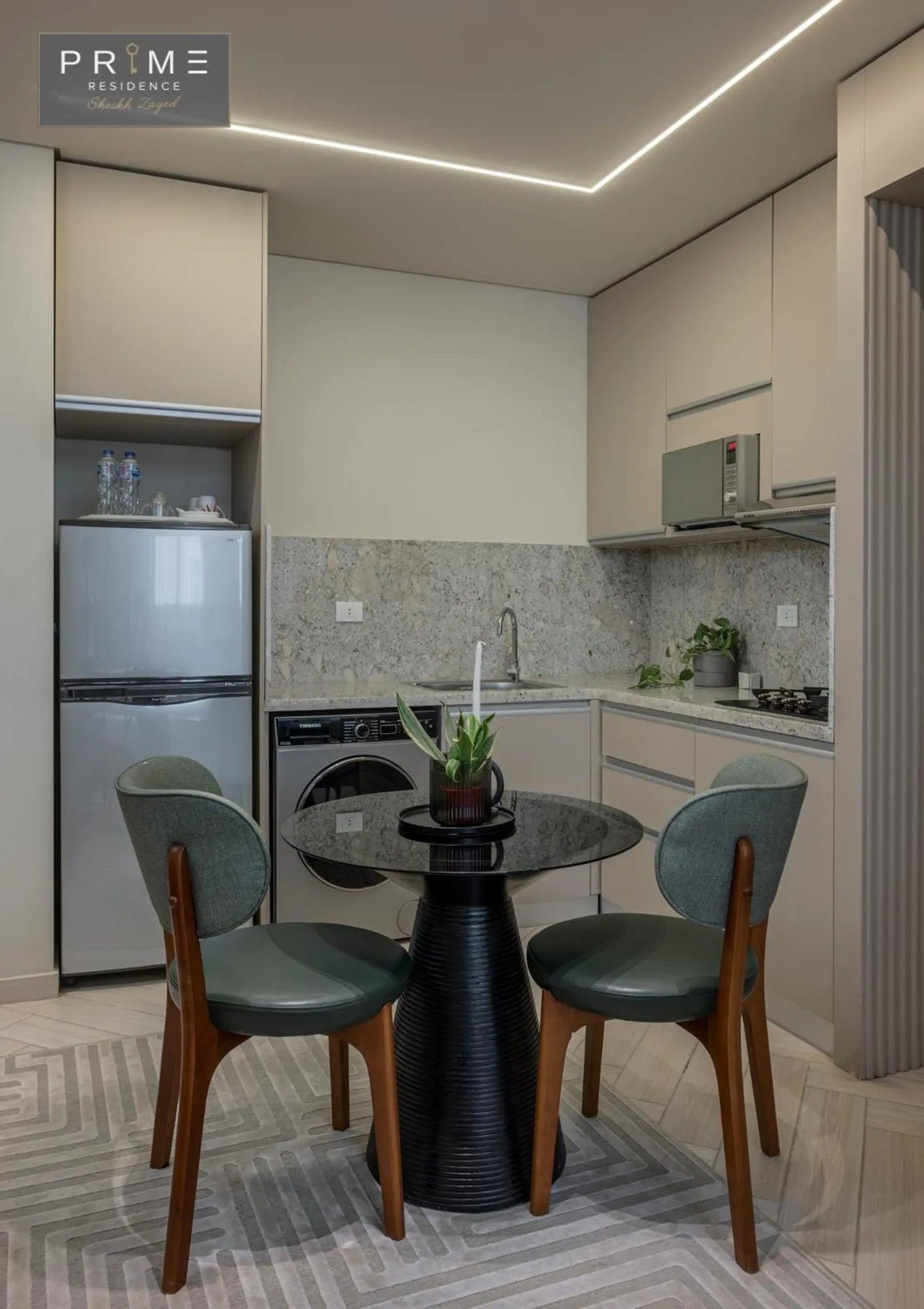 Kitchen or kitchenette in Prime Residence Sheikh Zayed