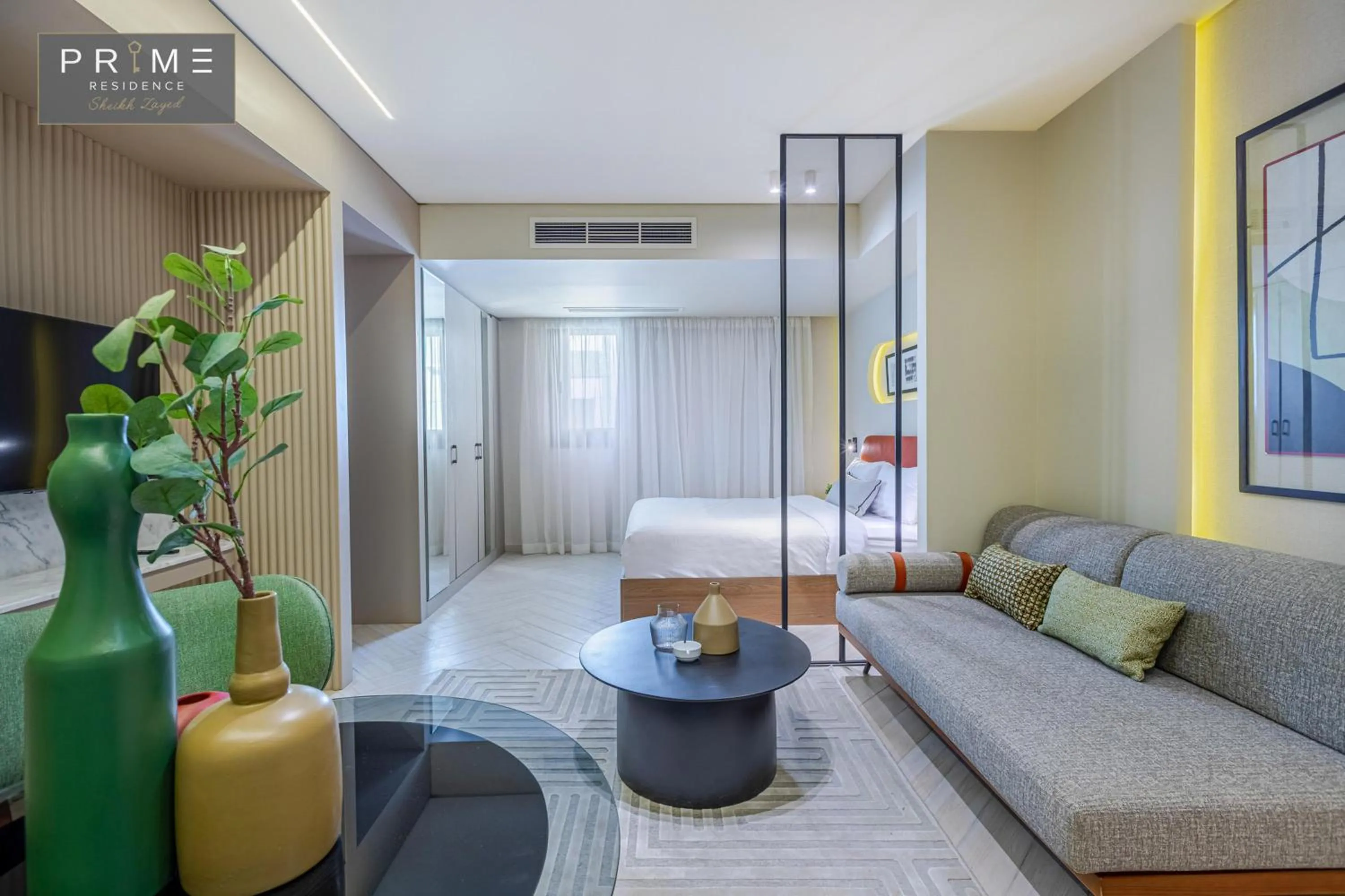 Photo of the whole room, Bed in Prime Residence Sheikh Zayed