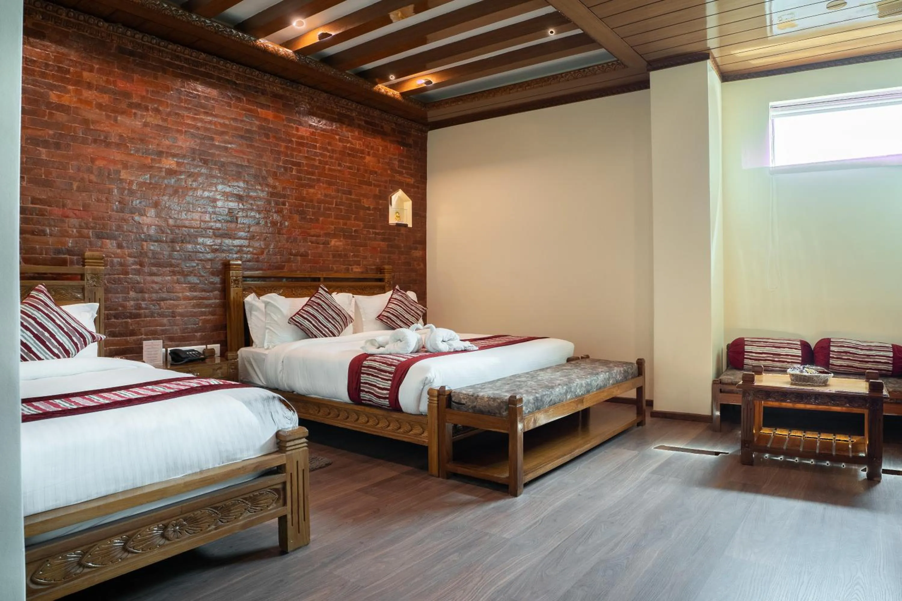 Bed in Surya Heritage Hotel